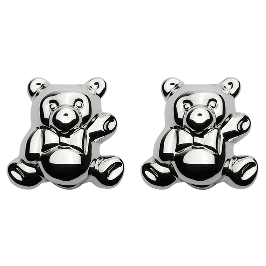 CANISTER BEAR EARRINGS / SILVER