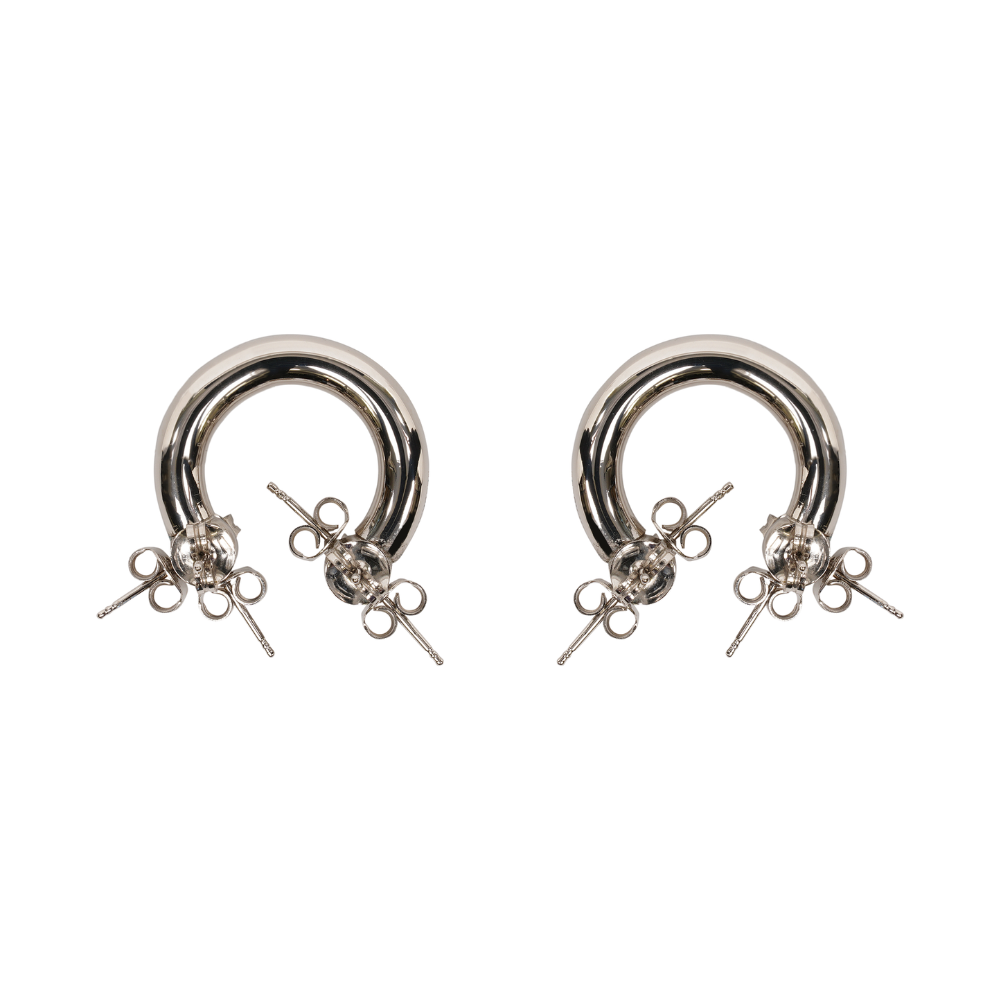 STUD PIERCING HOOPS / SILVER