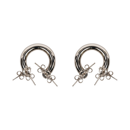 STUD PIERCING HOOPS / SILVER