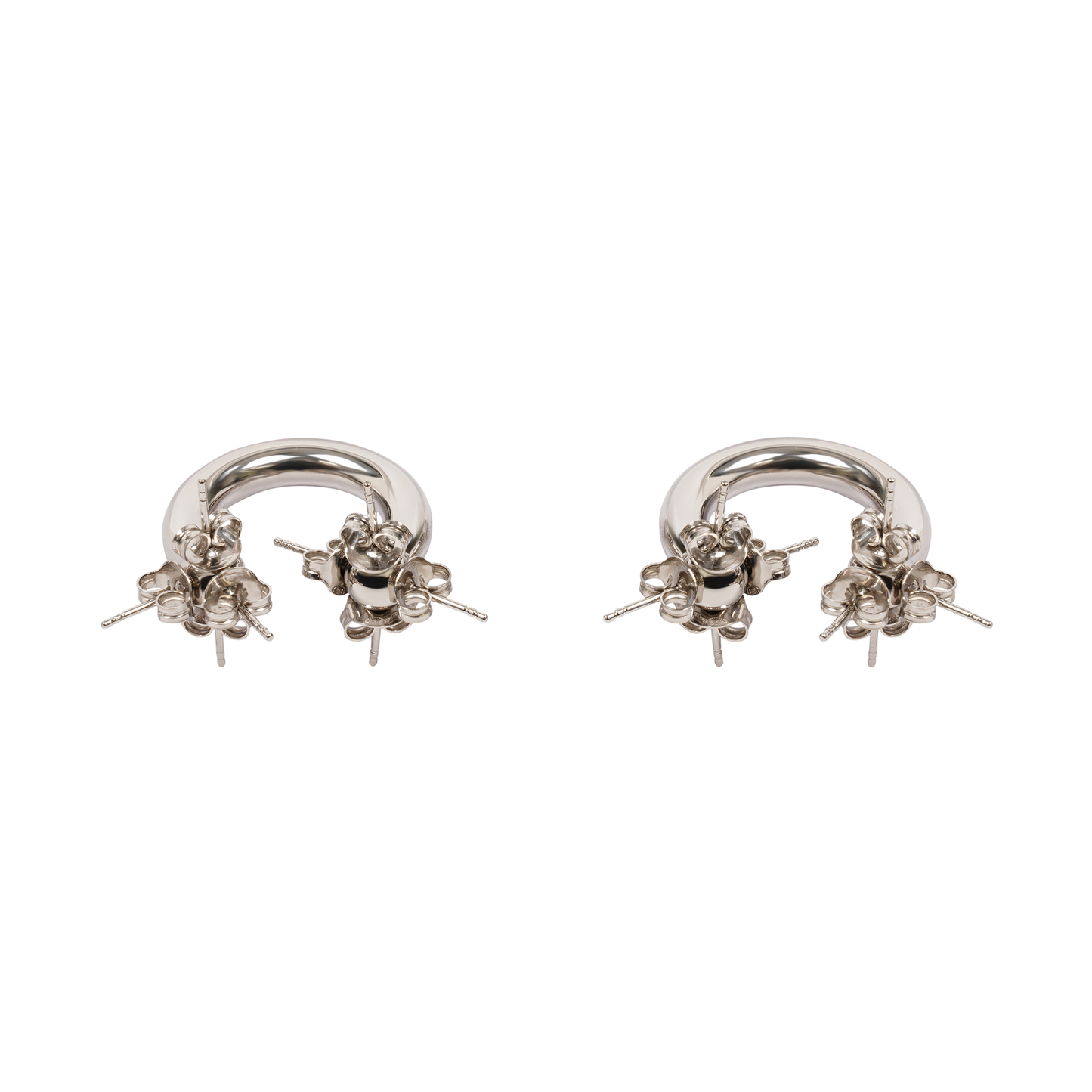 STUD PIERCING HOOPS / SILVER