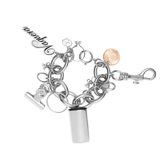 D’HEYGERE x VAQUERA CHARM BRACELET 2.0 / SILVER/WHITE