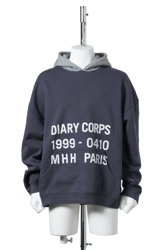 CORP LOGO PULLOVER HOODIE / BLUE