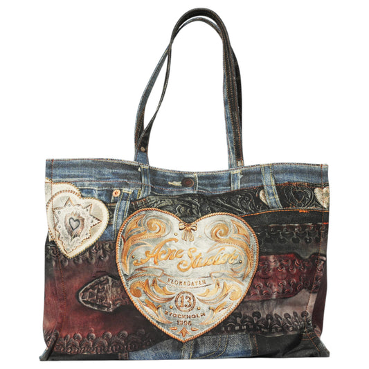 LOGO SHOPPER EW NEW TLO COWBOY HEART BUCKLE / BLUE/BLACK