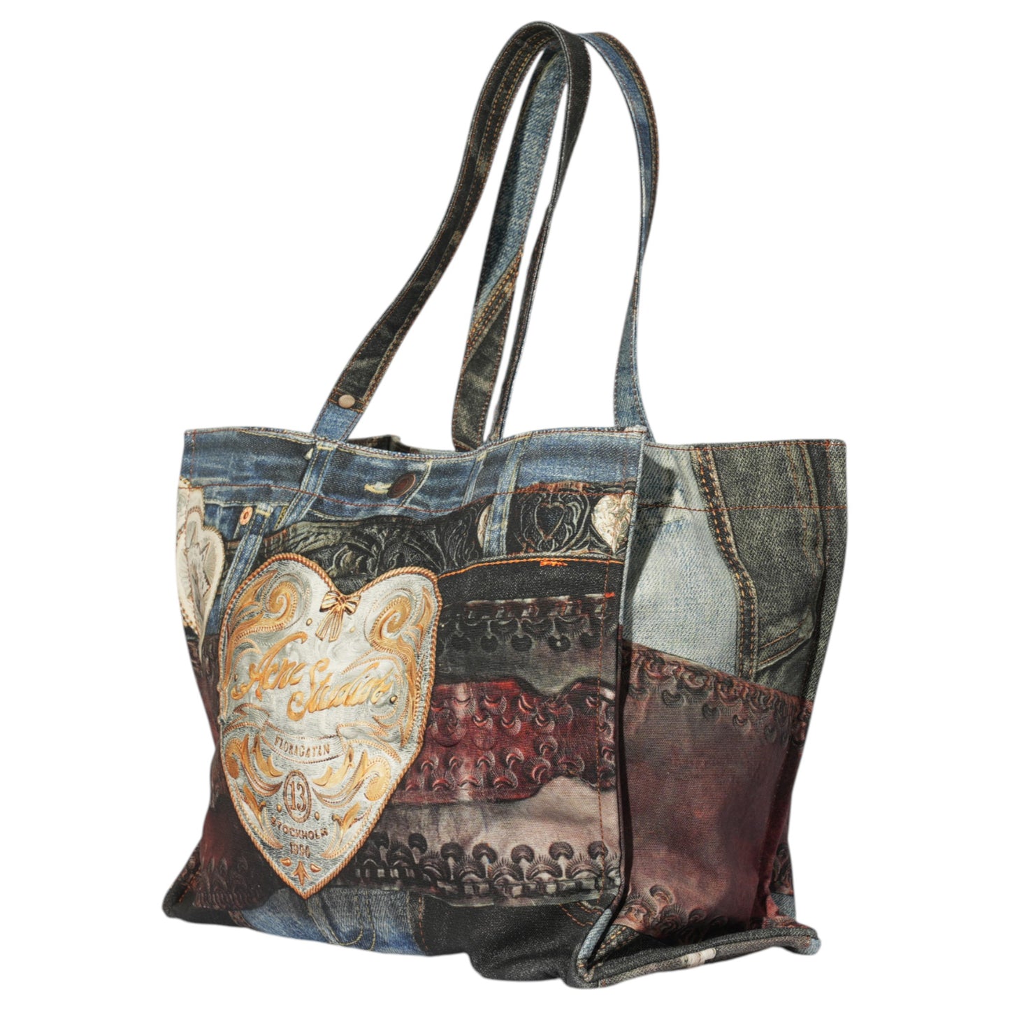 LOGO SHOPPER EW NEW TLO COWBOY HEART BUCKLE / BLUE/BLACK