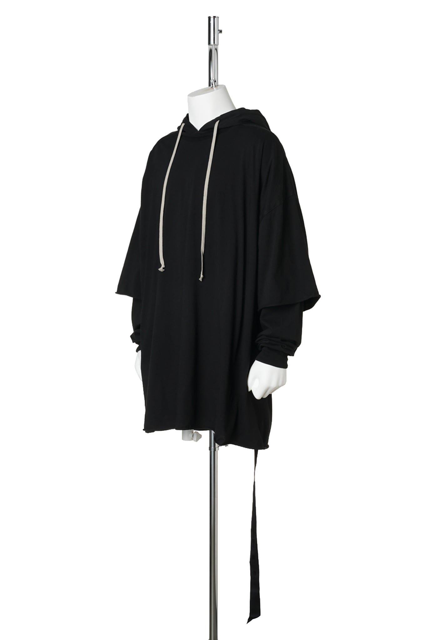 KNIT T-SHIRT - TOMMY HUSTLER HOODIE / 09:BLACK