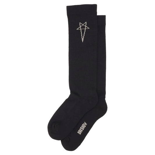 PENTAGRAM KNEE HIGH SOCKS / 908:BLACK/PEARL