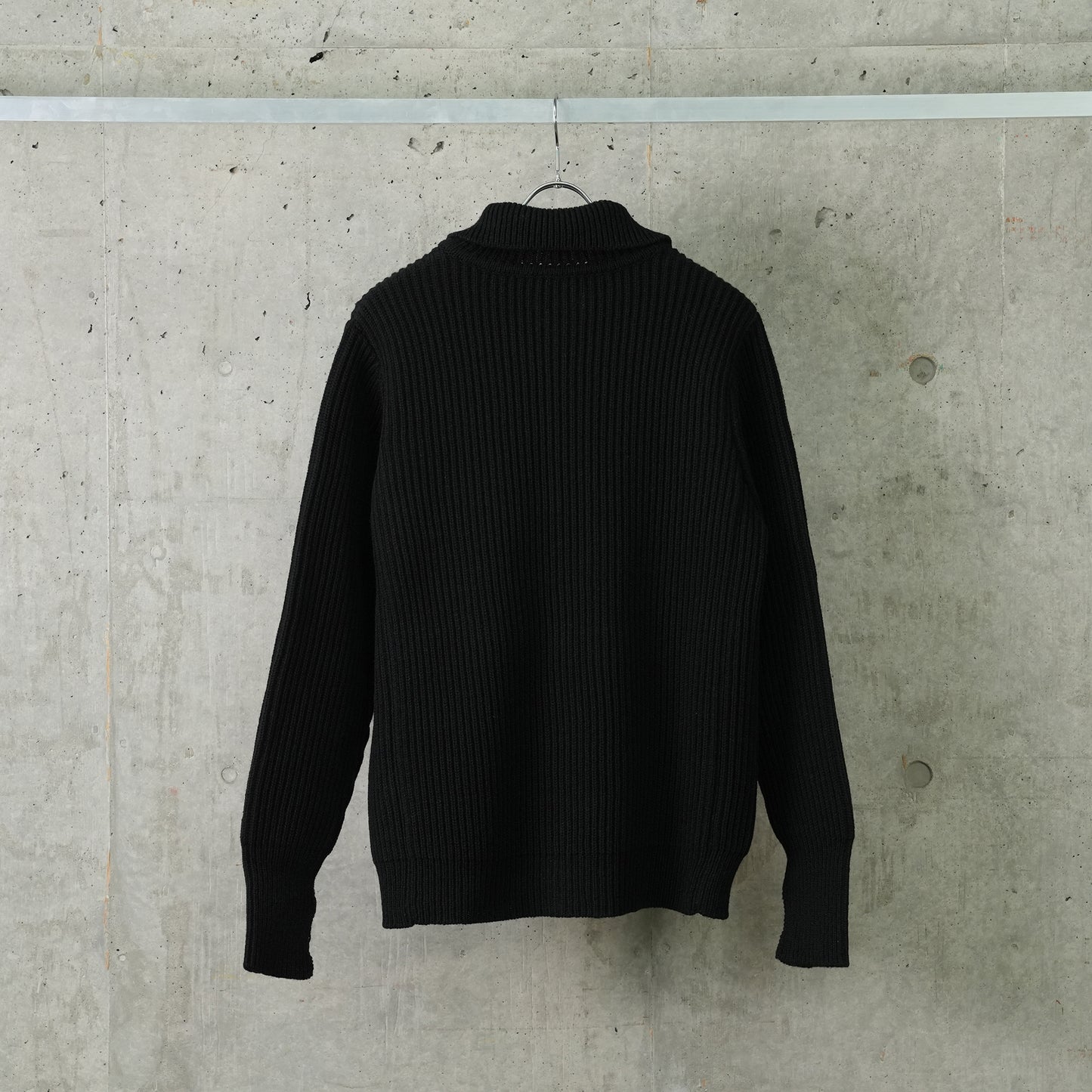 FMNS KNIT Z-UP JACKET / BLACK