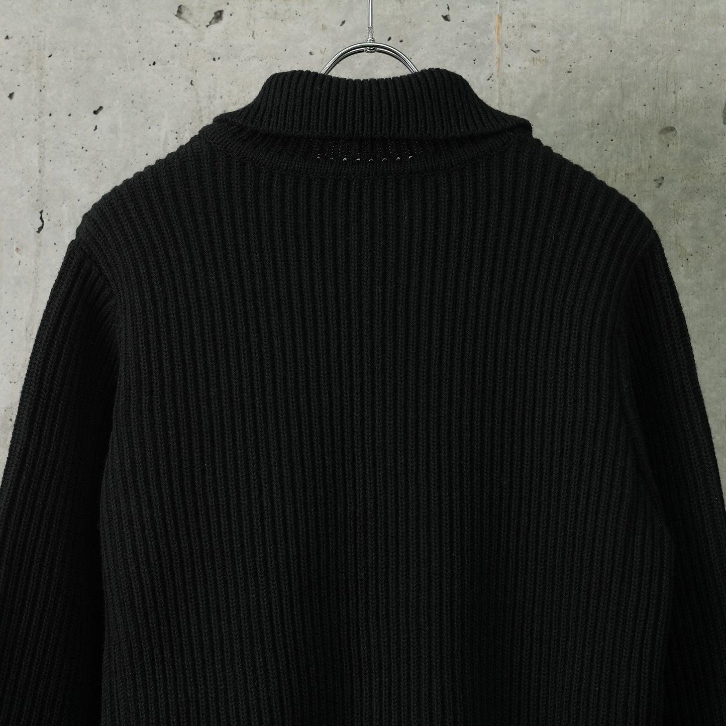 FMNS KNIT Z-UP JACKET / BLACK