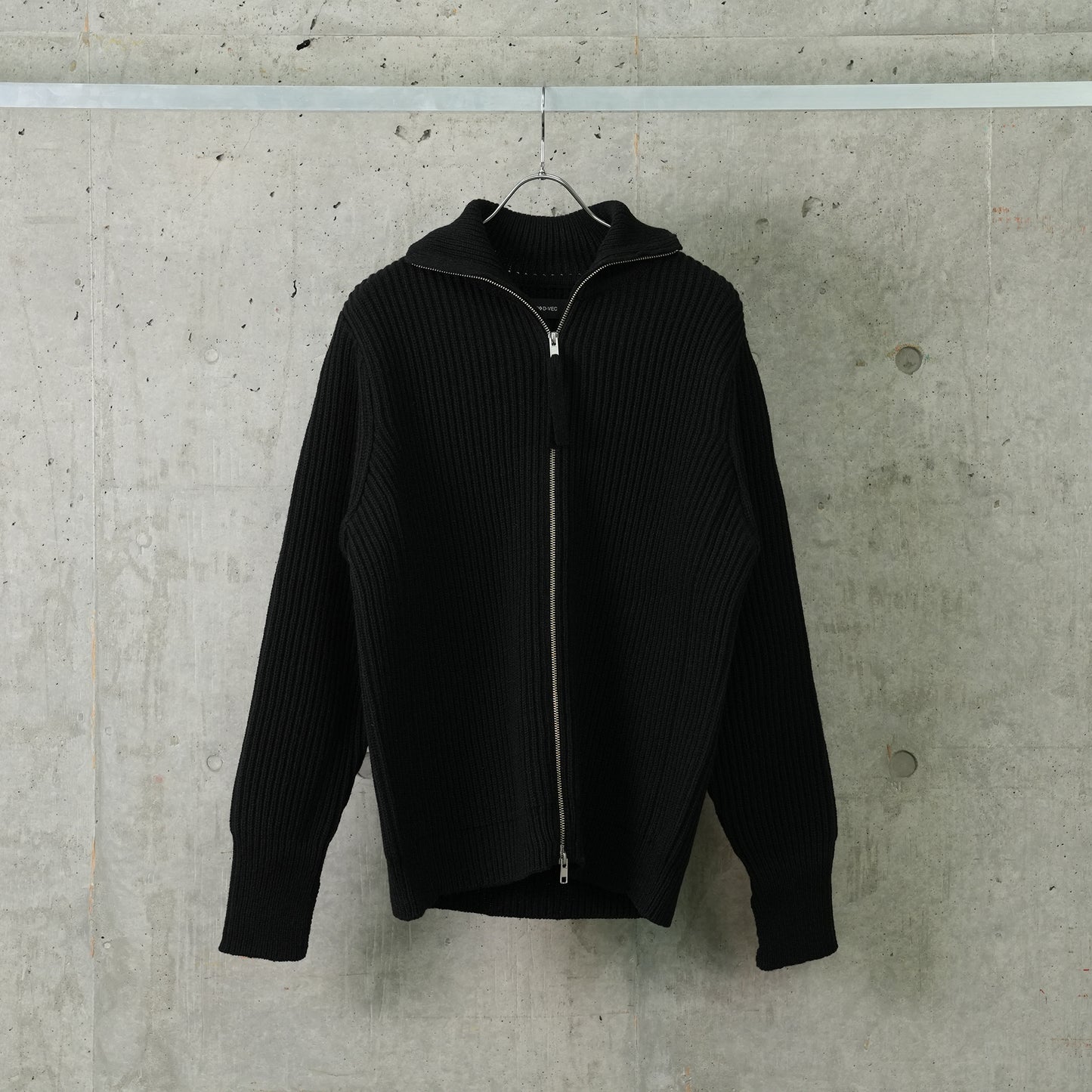 FMNS KNIT Z-UP JACKET / BLACK