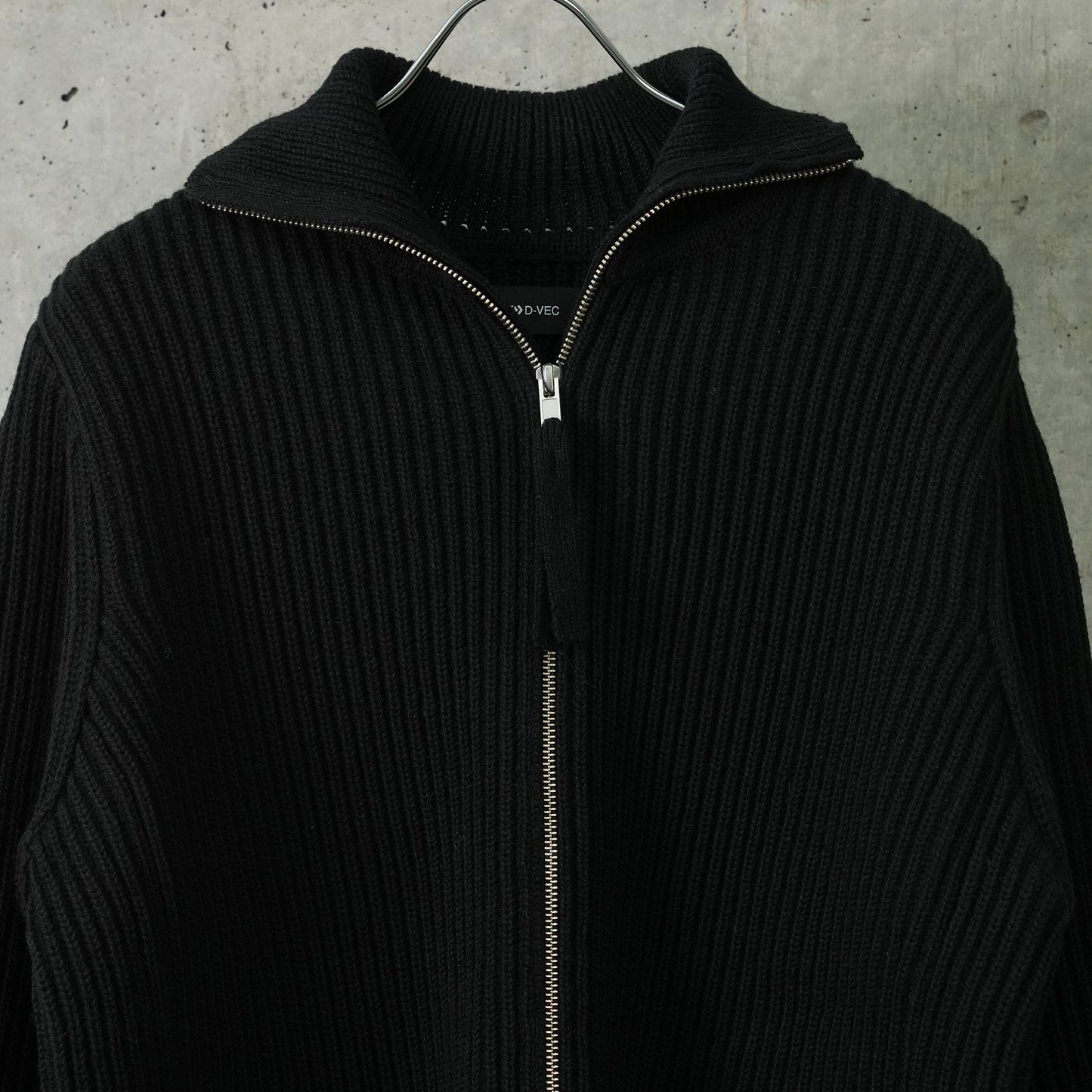 FMNS KNIT Z-UP JACKET / BLACK