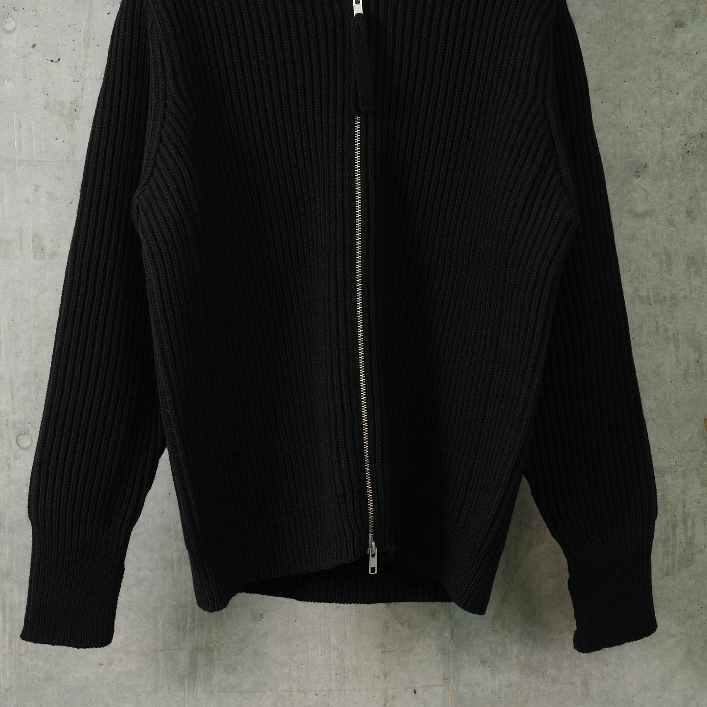 FMNS KNIT Z-UP JACKET / BLACK