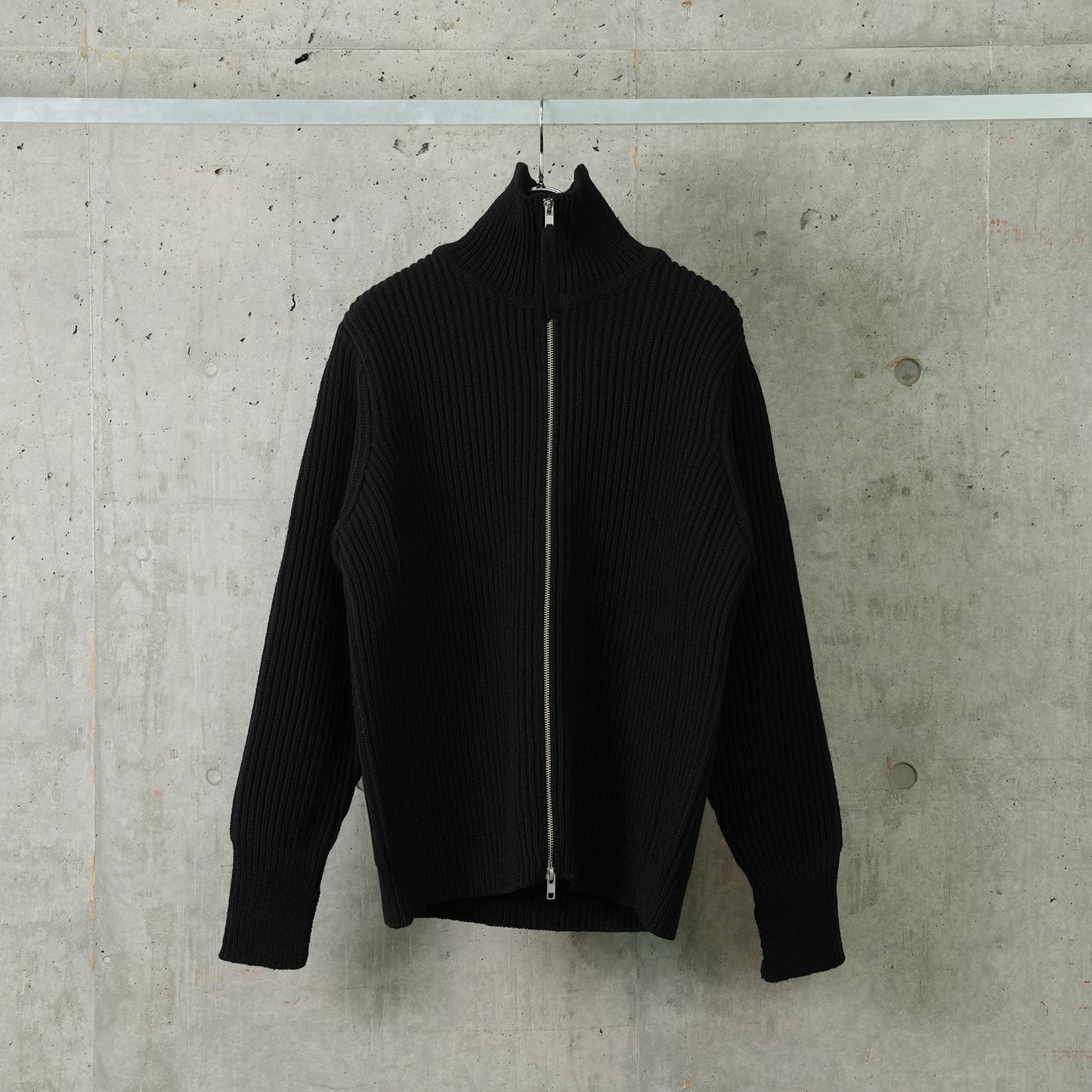 FMNS KNIT Z-UP JACKET / BLACK