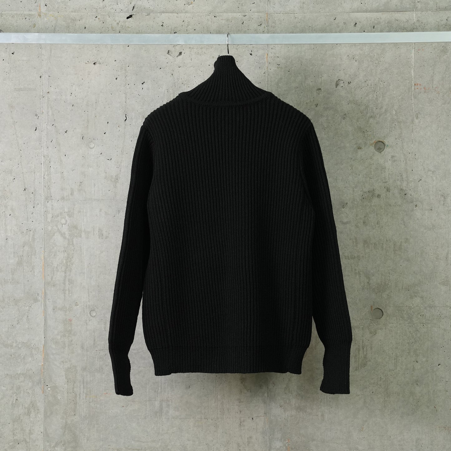 FMNS KNIT Z-UP JACKET / BLACK