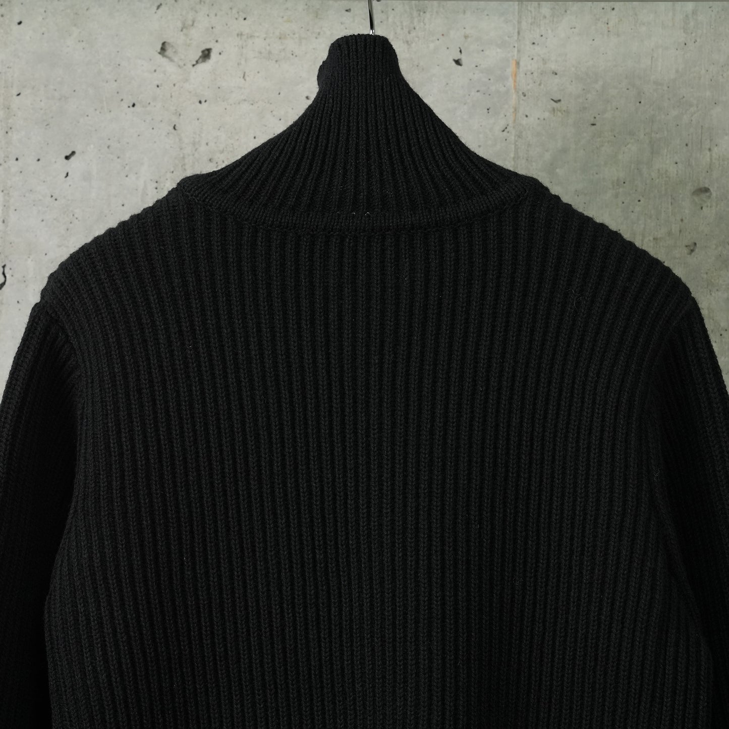 FMNS KNIT Z-UP JACKET / BLACK