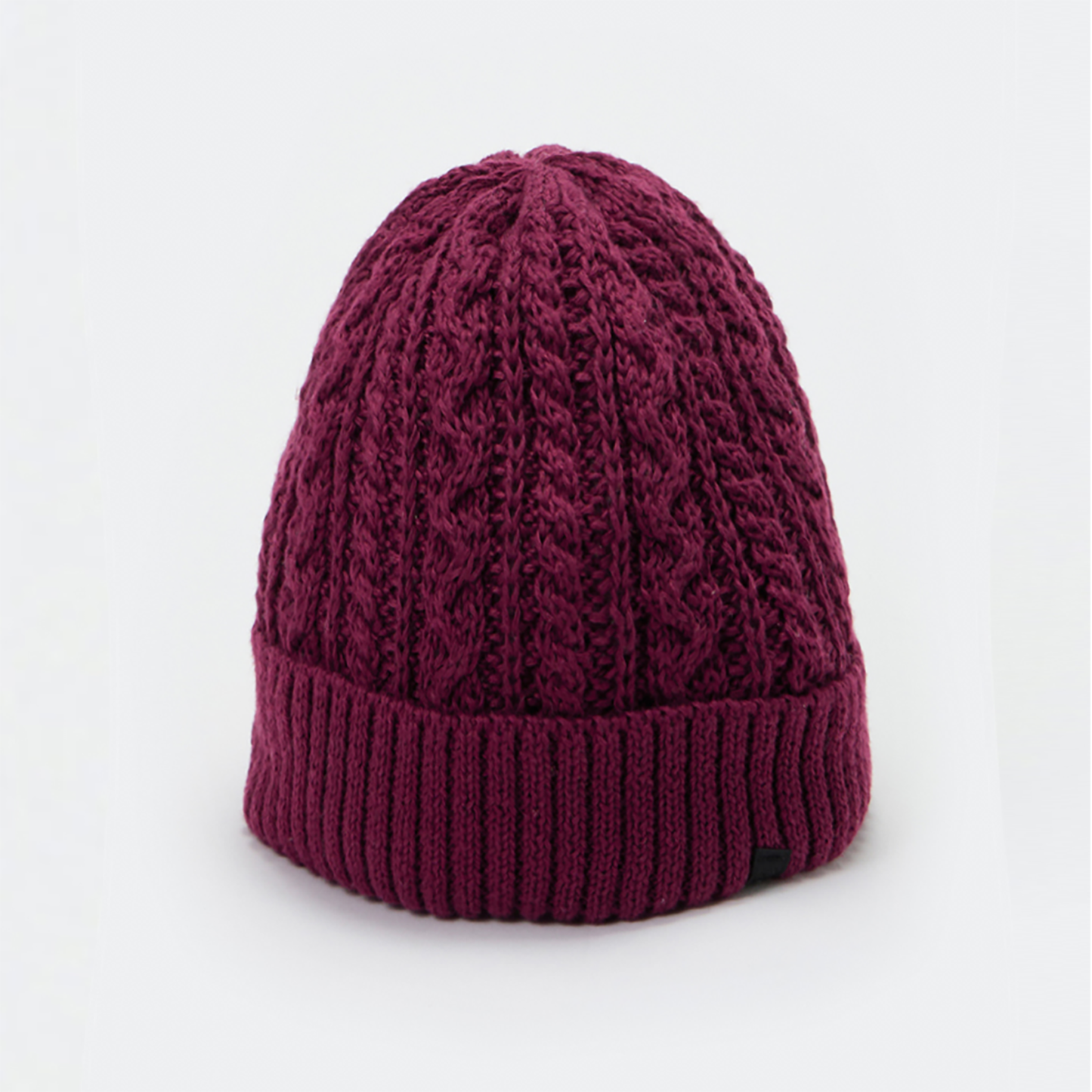 TECH CABLE WATCH CAP / BURGUNDY