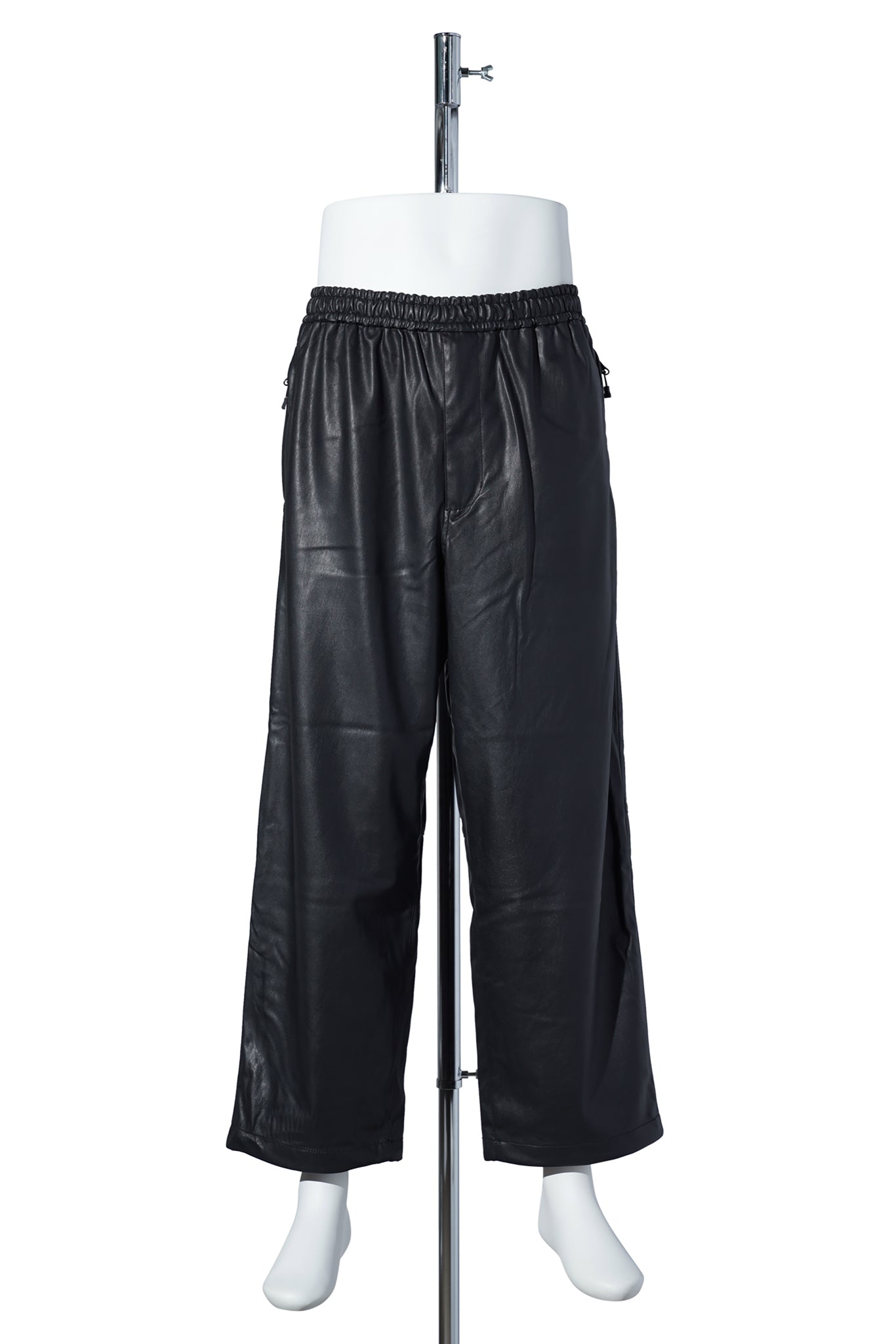 TECH SYNTHETIC SKIN WINDBREAKER PANTS / BLACK