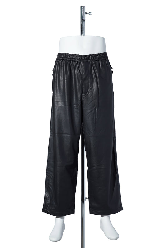 TECH SYNTHETIC SKIN WINDBREAKER PANTS / BLACK