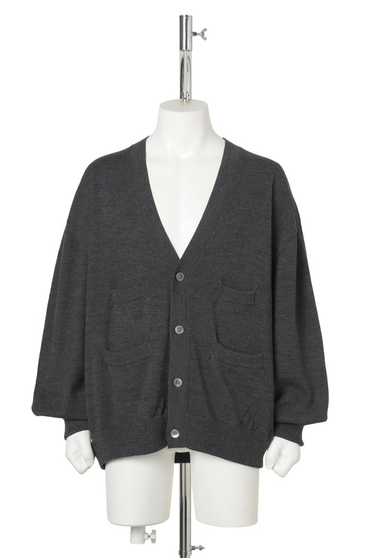 TECH KNIT CARDIGAN BREWED PROTEIN / CHARCOAL