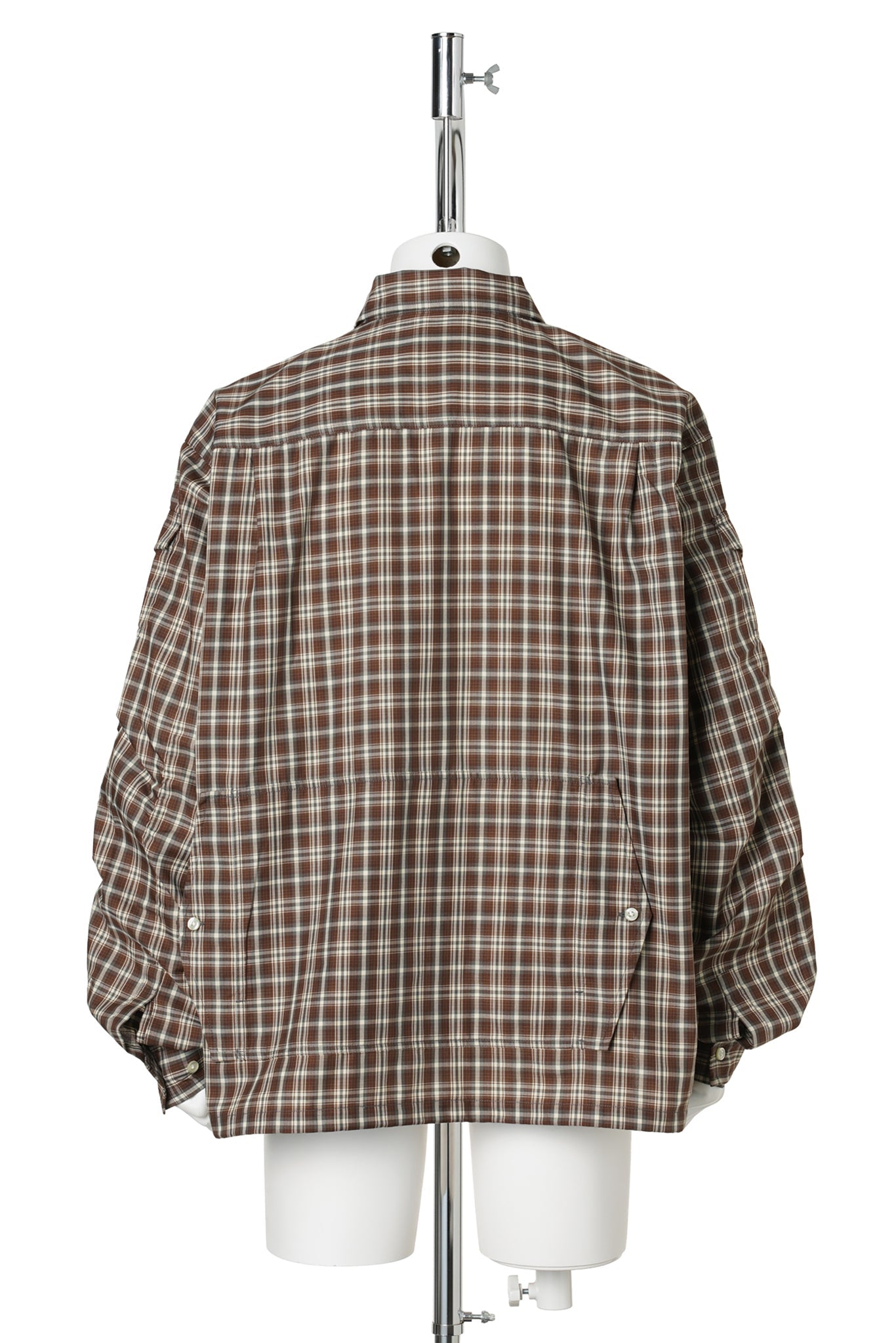 TECH ZIP ANGLER SHIRT L/S PLAIDS / BROWN