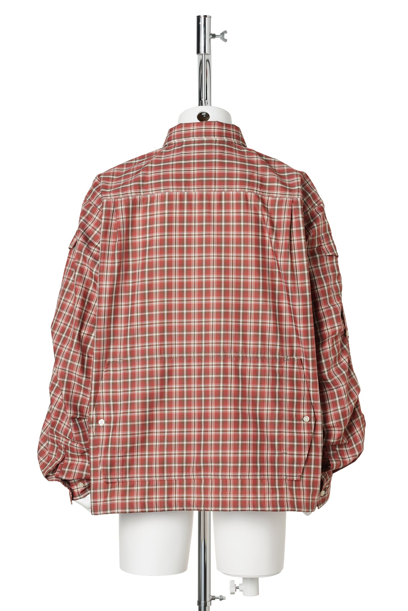 TECH ZIP ANGLER SHIRT L/S PLAIDS / RED