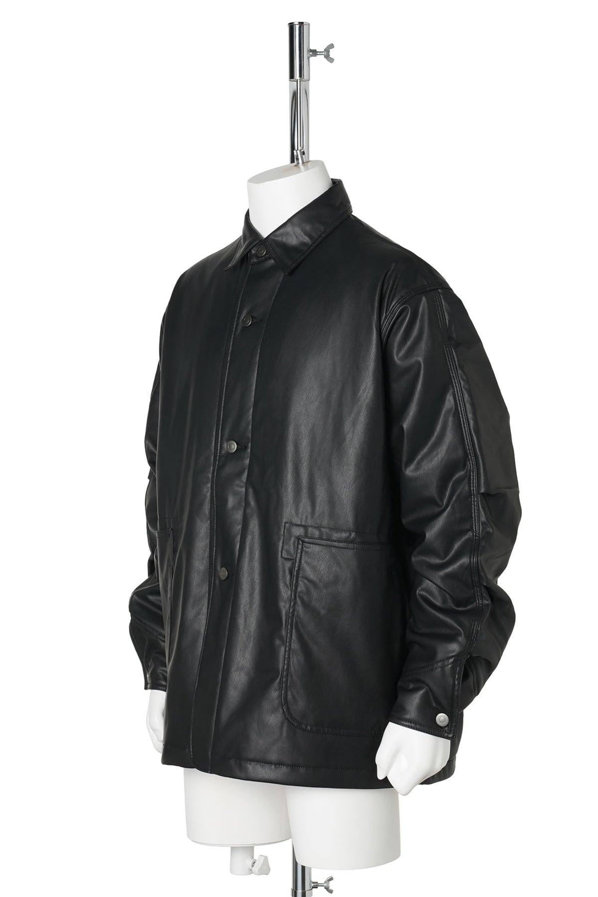 TECH SYNTHETIC SKIN CHORE JACKET / BLACK