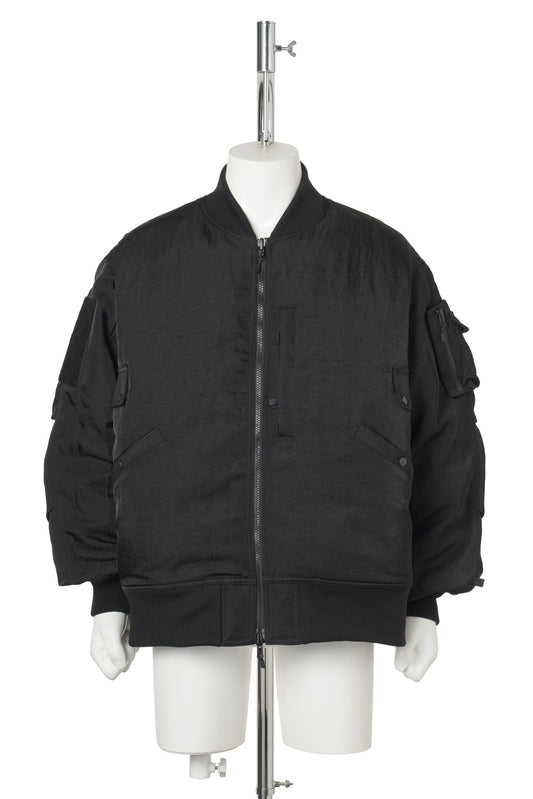 TECH REVERSIBLE MA-1 DOWN JACKET / BLACK x INK BLACK