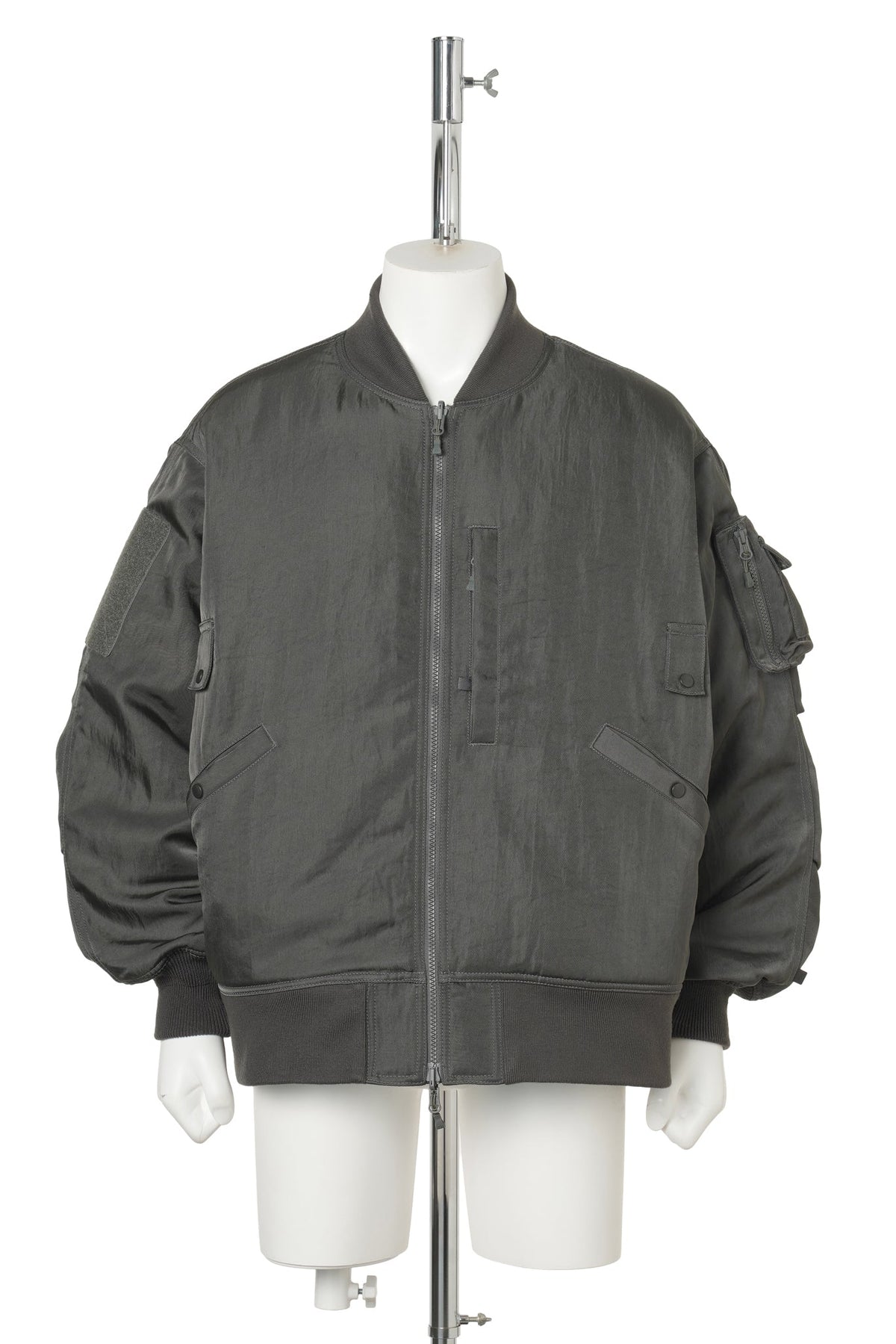 TECH REVERSIBLE MA-1 DOWN JACKET / CHARCOAL x OLIVE