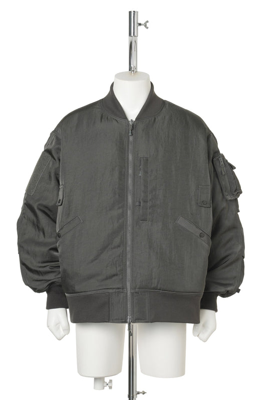 TECH REVERSIBLE MA-1 DOWN JACKET / CHARCOAL x OLIVE