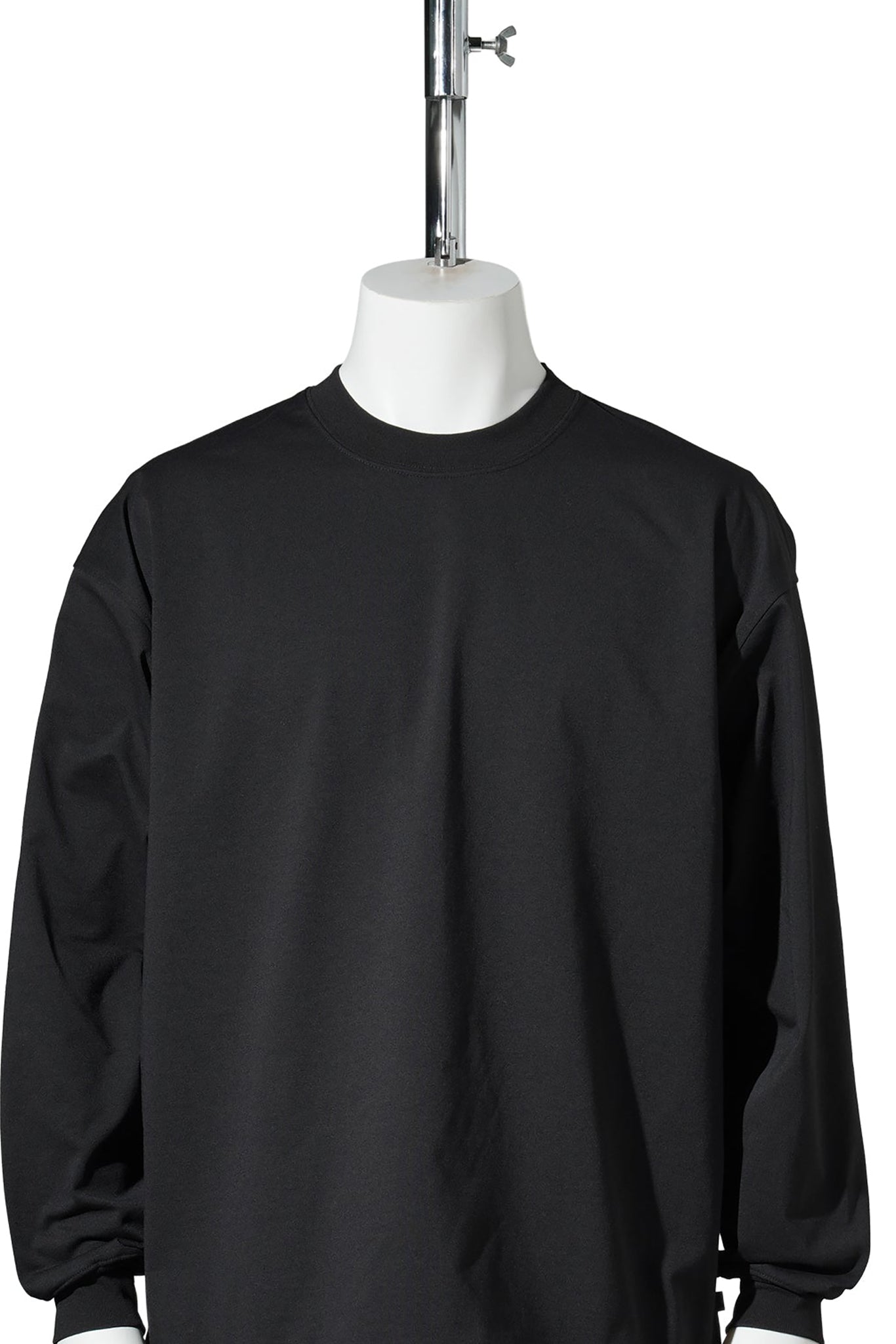 TECH DRAWSTRING L/S TEE / BLACK