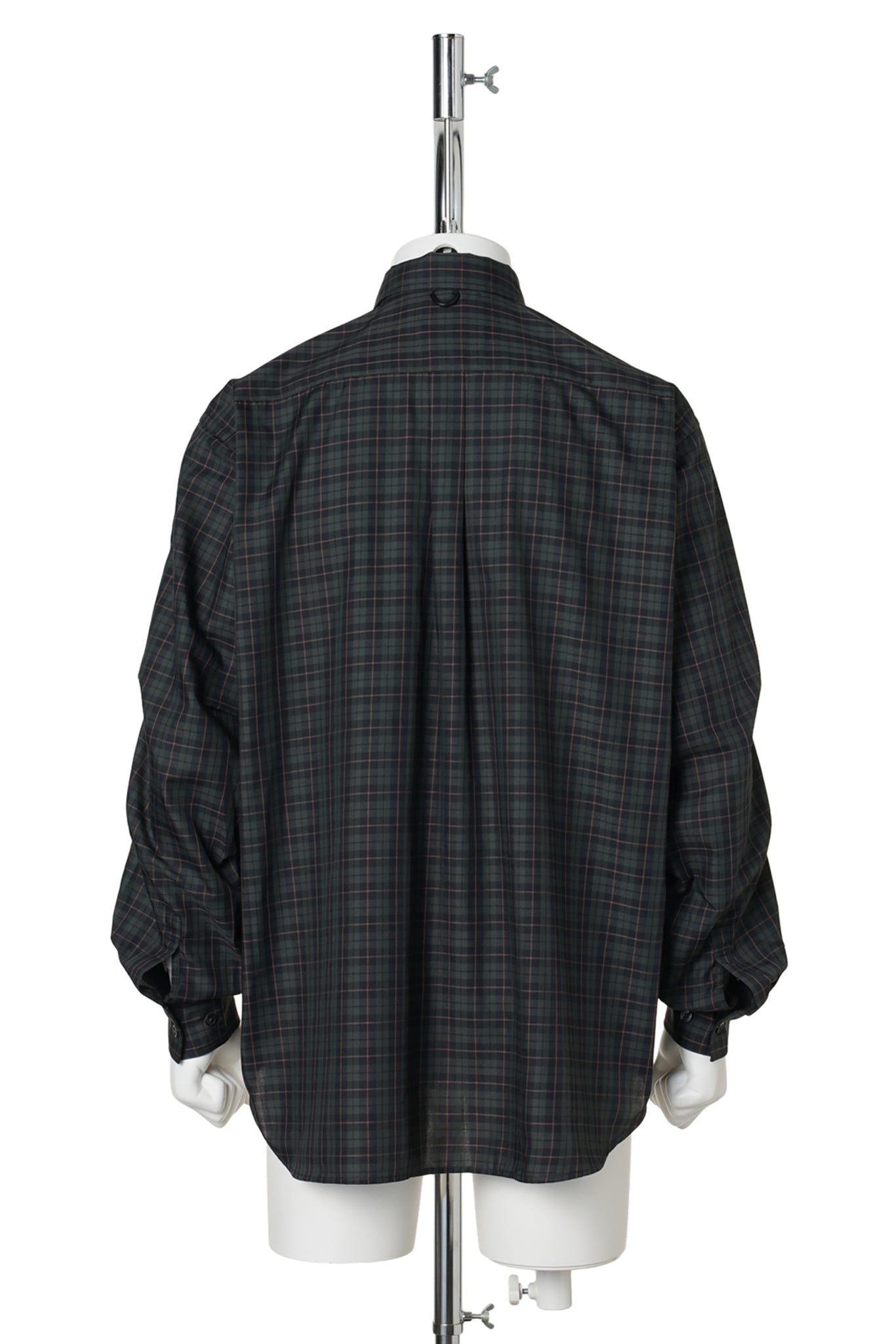 TECH BUTTON DOWN SHIRT L/S PLAIDS / CHARCOAL