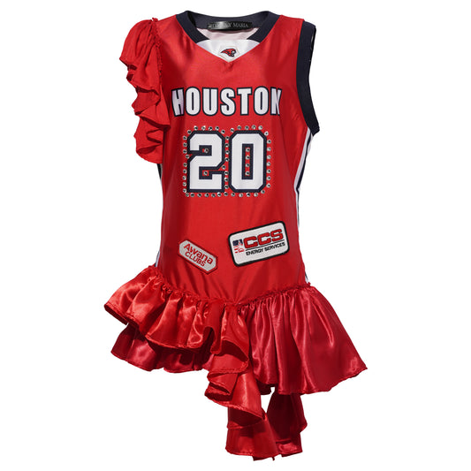 HOUSTON HOOPS MINI DRESS / RED