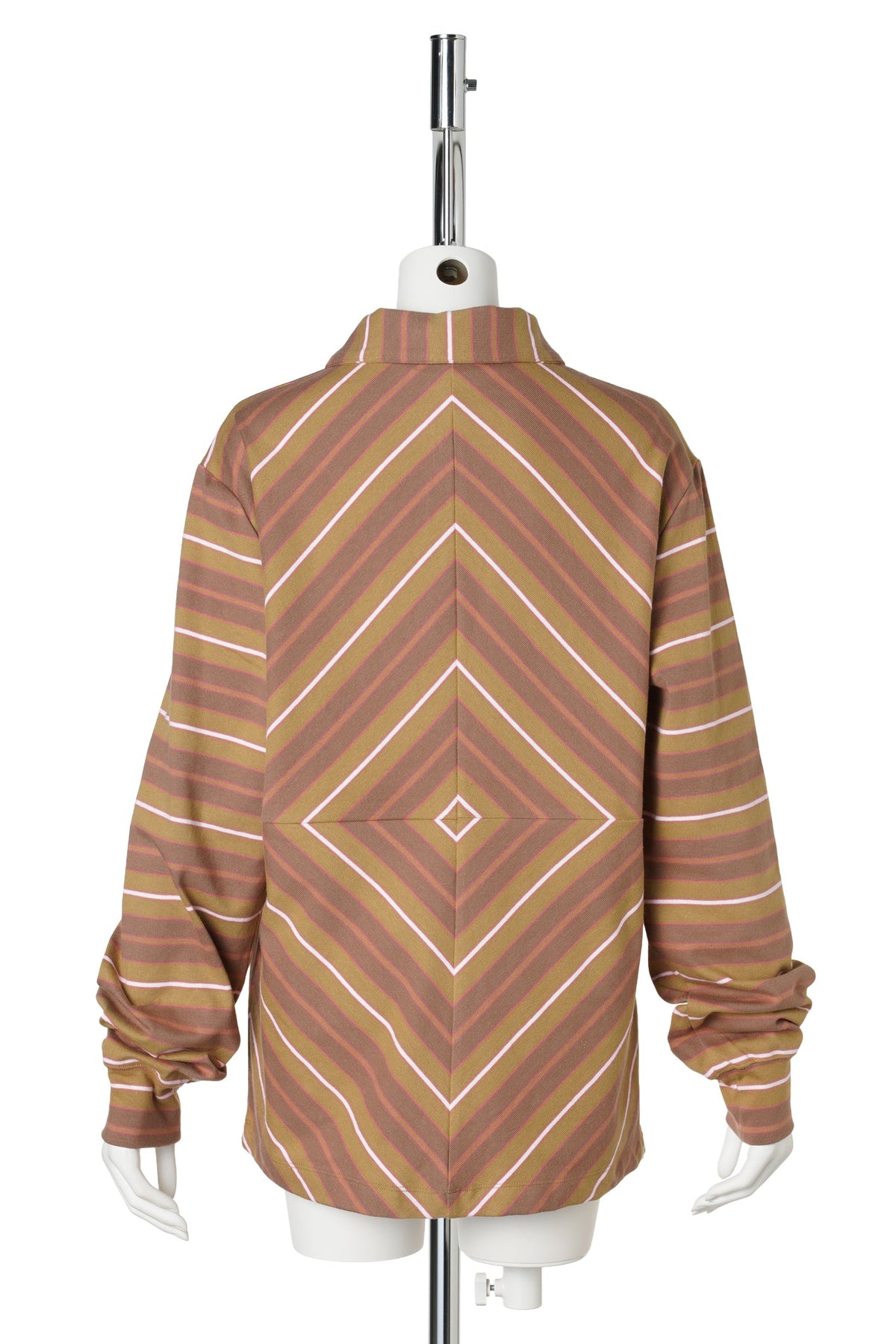 BULL'S-EYE POLO / OLIVE PINK STRIPE