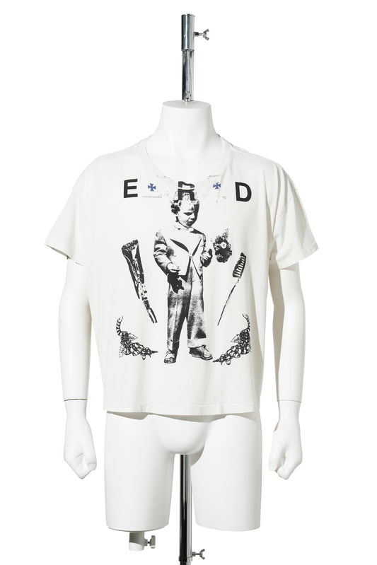 KATHOLISCHES TOOTHBRUSH T-SHIRT / FADED WHITE