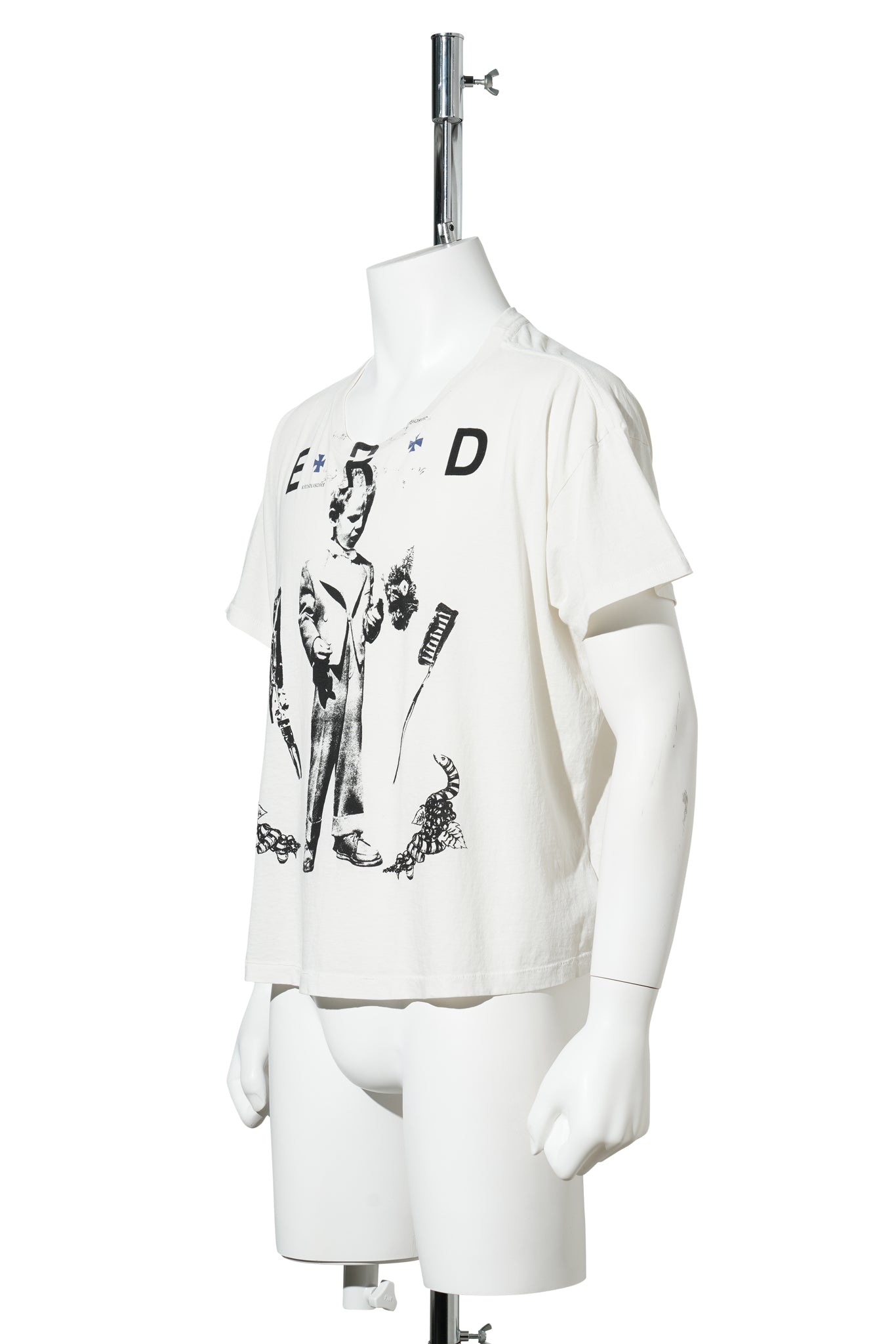 KATHOLISCHES TOOTHBRUSH T-SHIRT / FADED WHITE