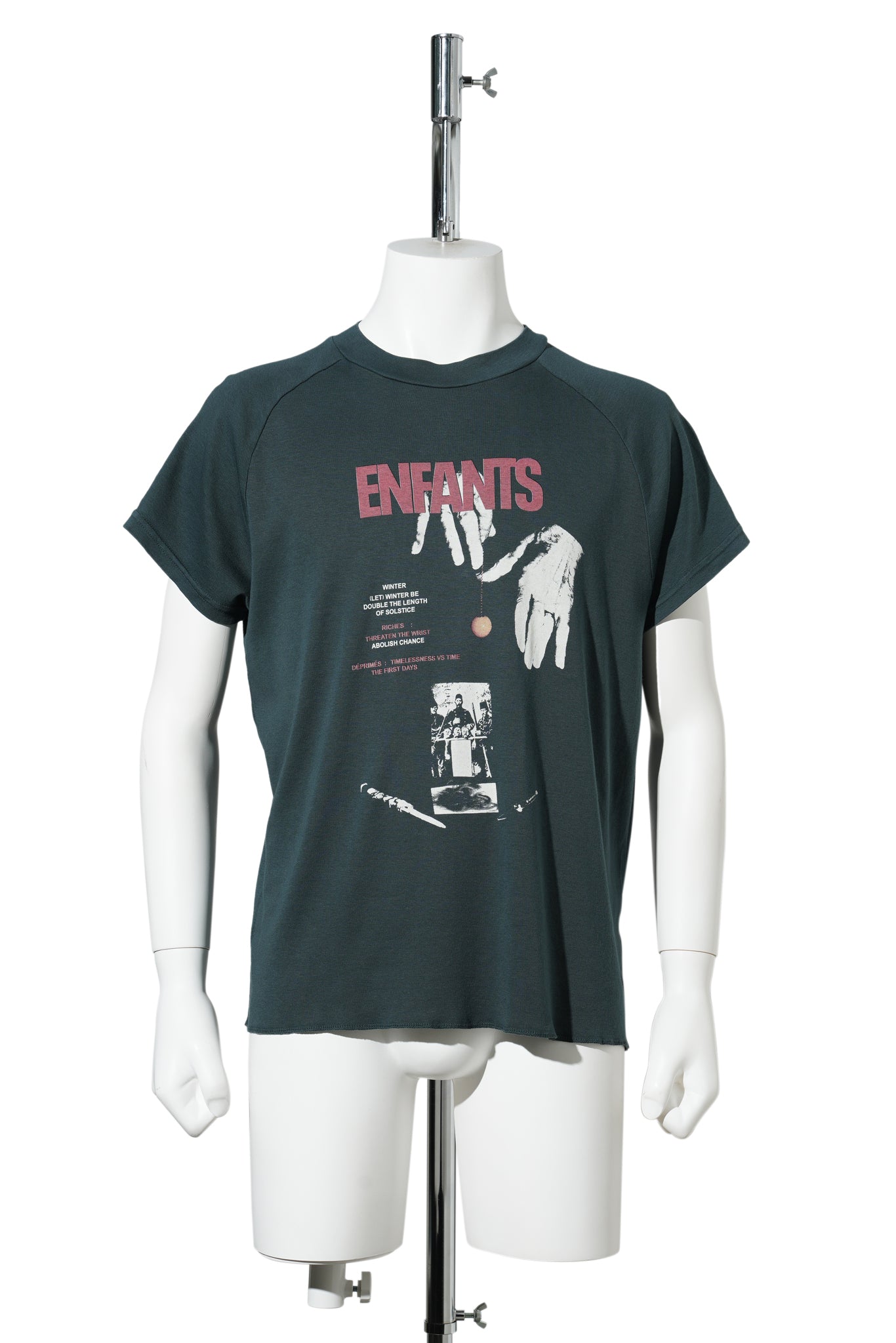 DOUBLE THE LENGTH OF SOLSTICE RAGLAN T-SHIRT / FADED GREEN