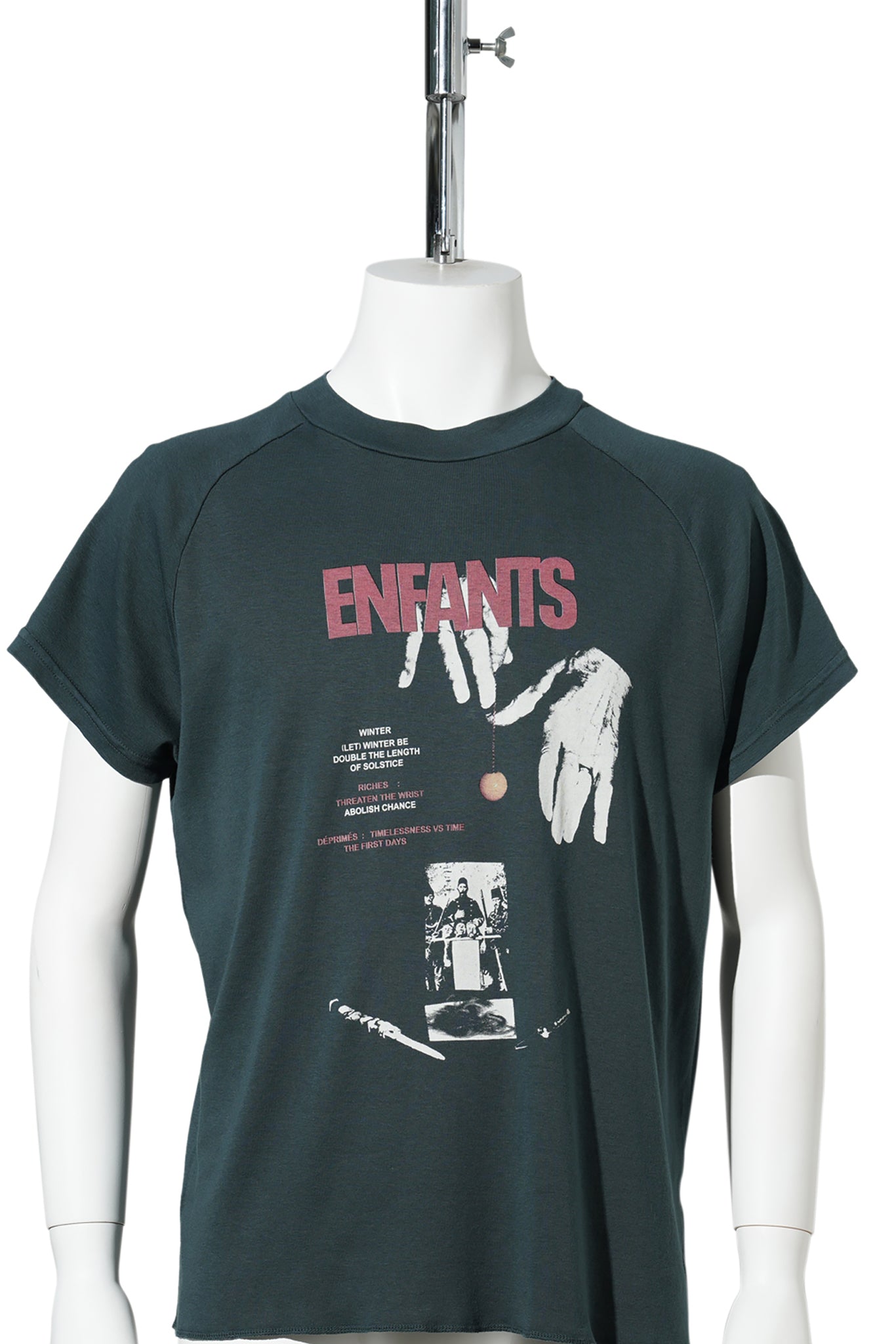 DOUBLE THE LENGTH OF SOLSTICE RAGLAN T-SHIRT / FADED GREEN