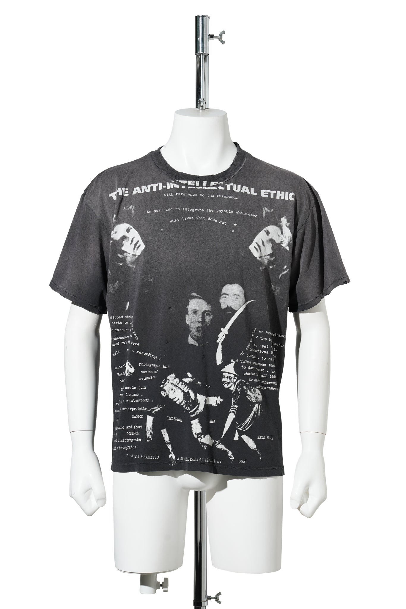 ANTI-INTELLECTUAL ETHIC T-SHIRT / SUN FADED BLACK