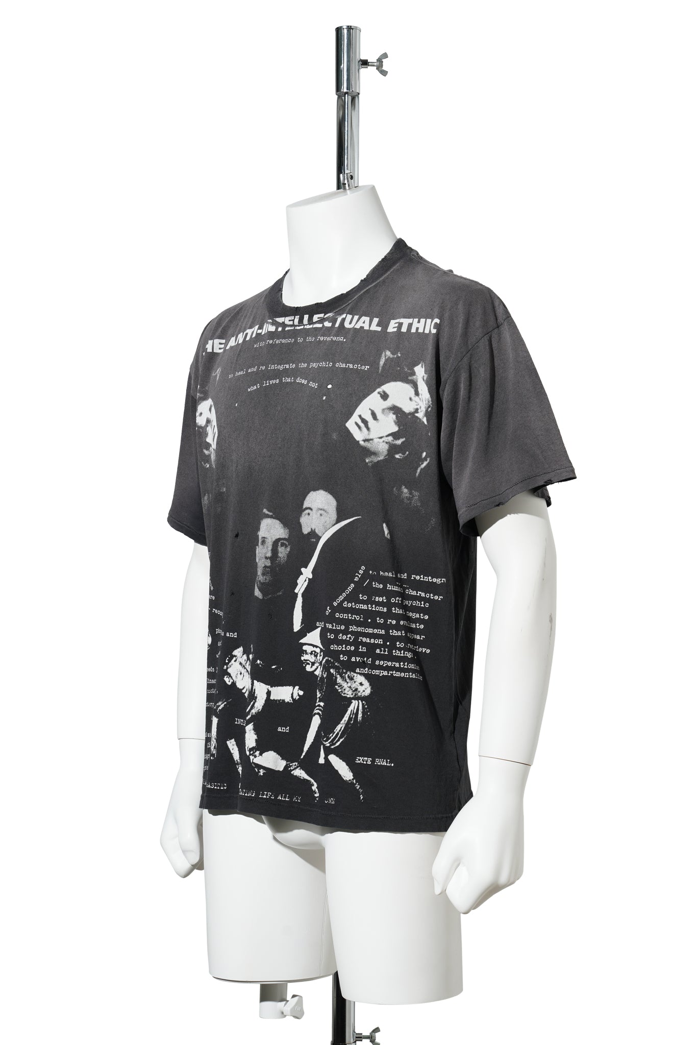 ANTI-INTELLECTUAL ETHIC T-SHIRT / SUN FADED BLACK