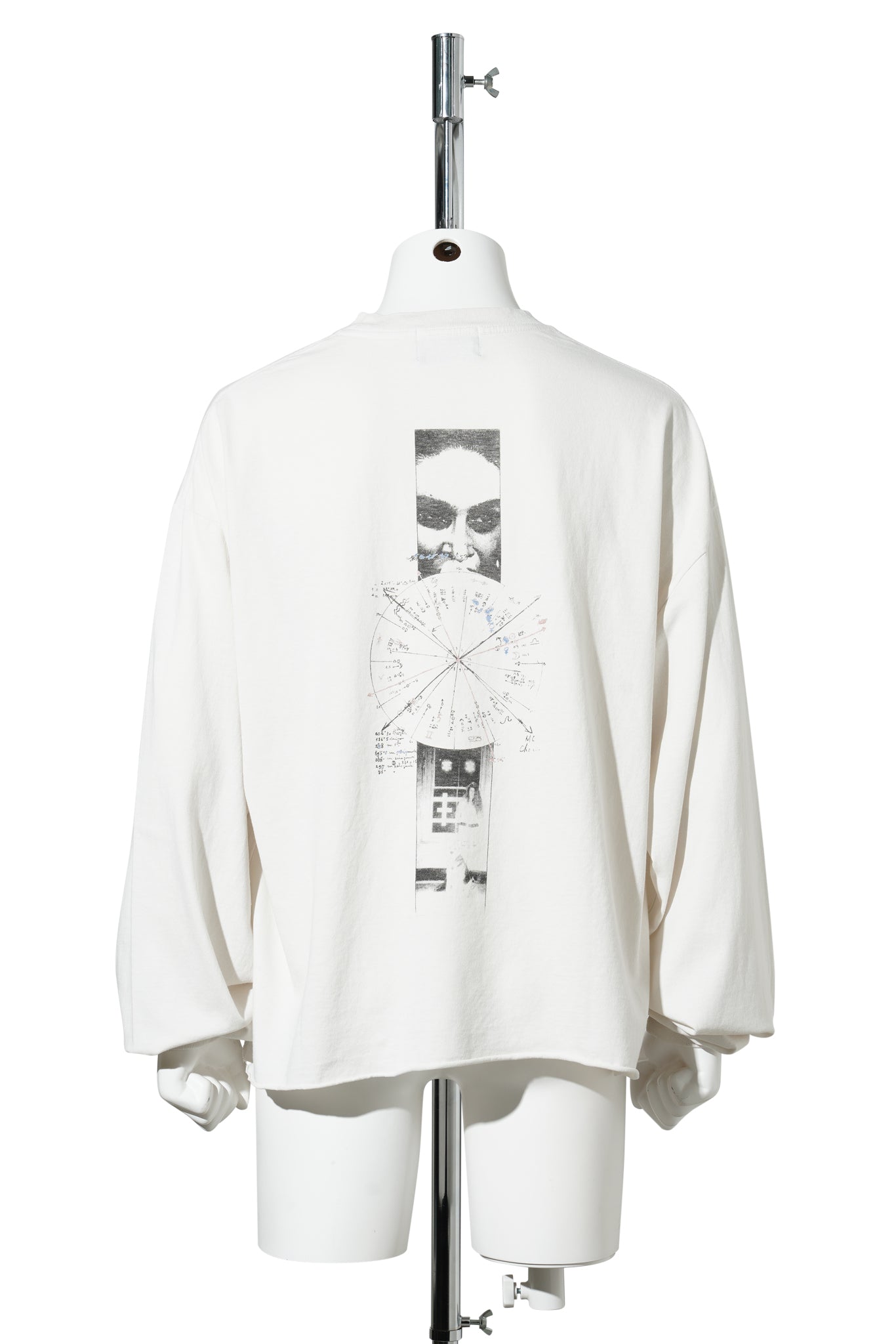 CALCULATE YOUR BIRTHRIGHT LS T-SHIRT / FADED WHITE