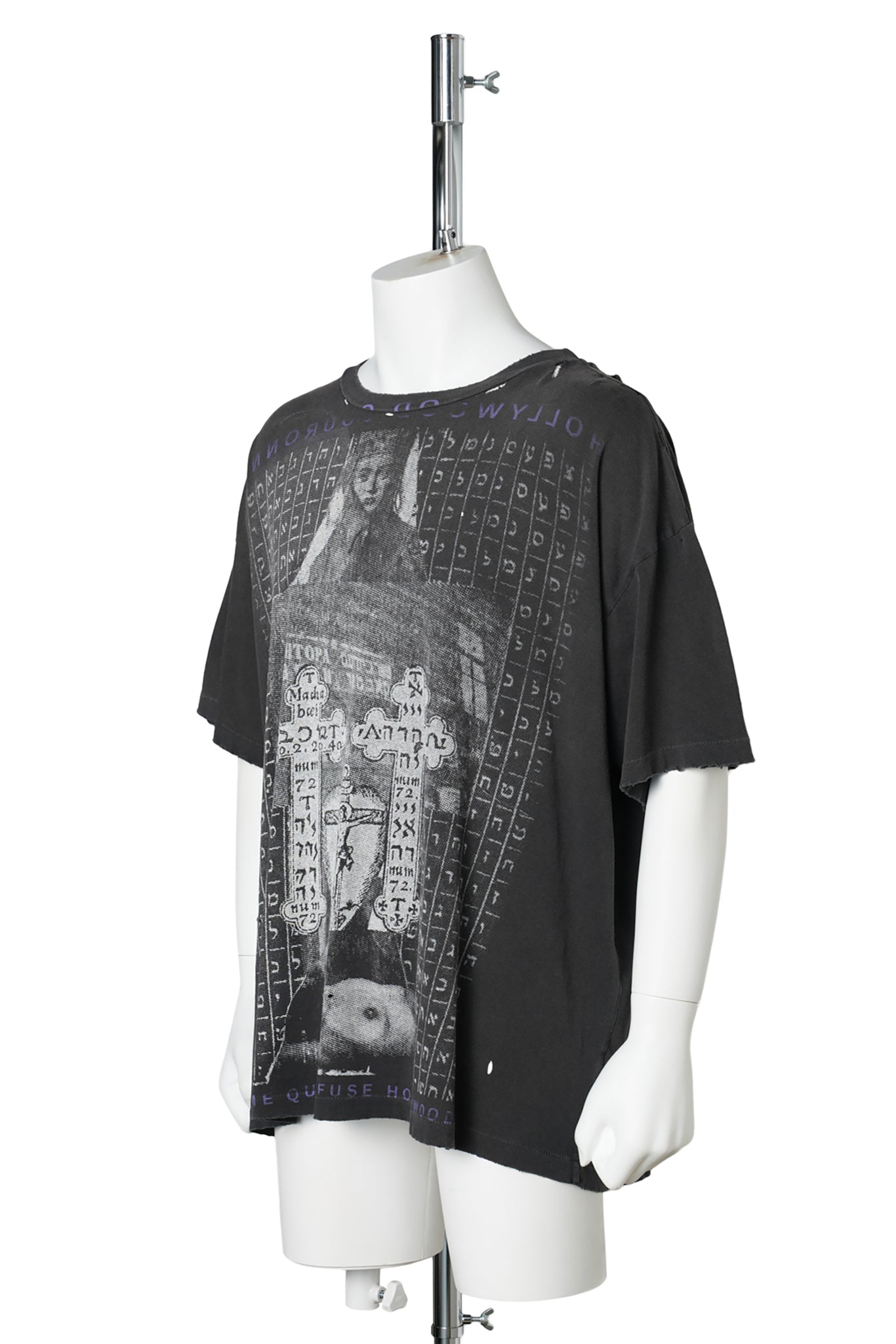 HOLLYWOOD COURONNE T-SHIRT / WASHED BLACK