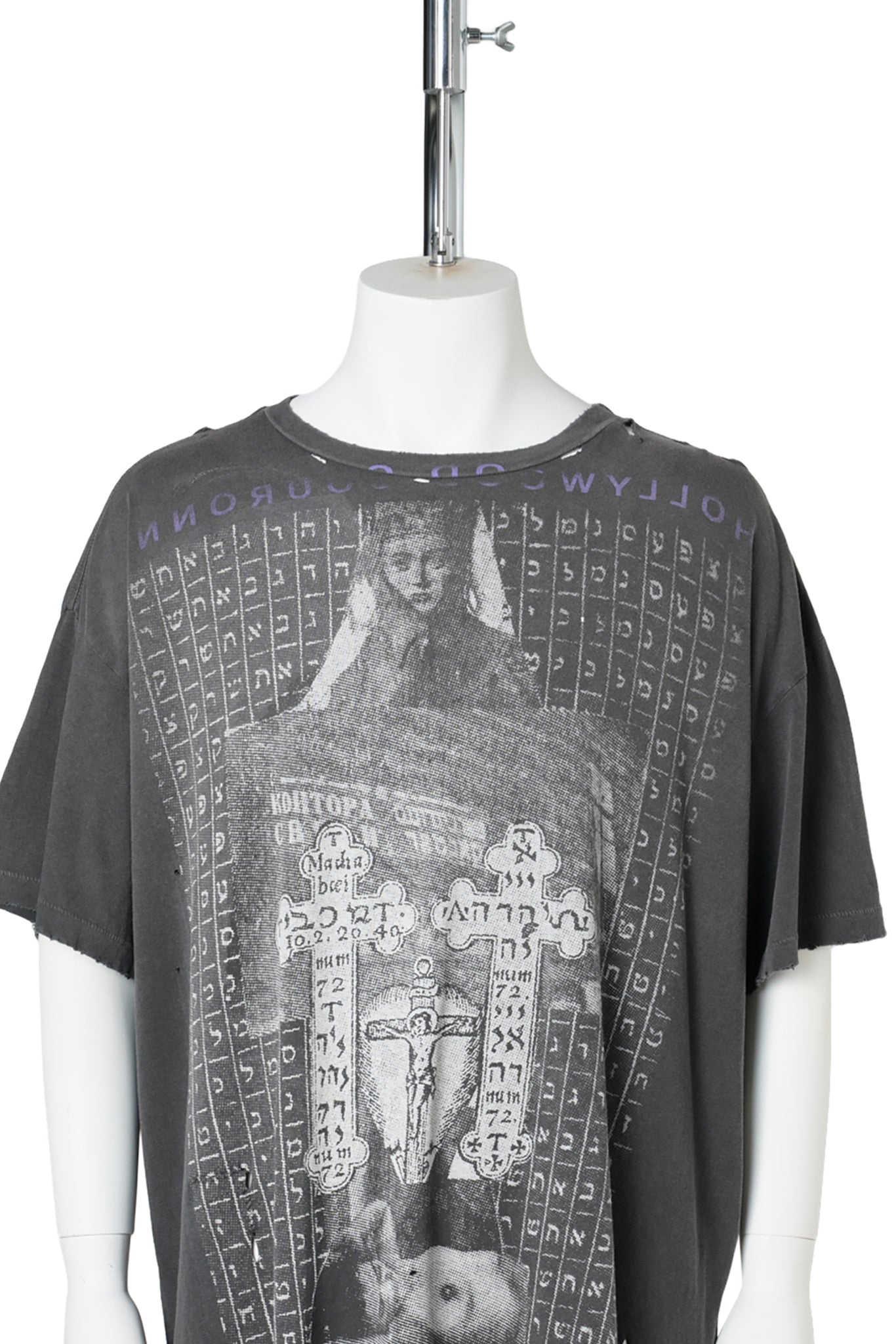 HOLLYWOOD COURONNE T-SHIRT / WASHED BLACK