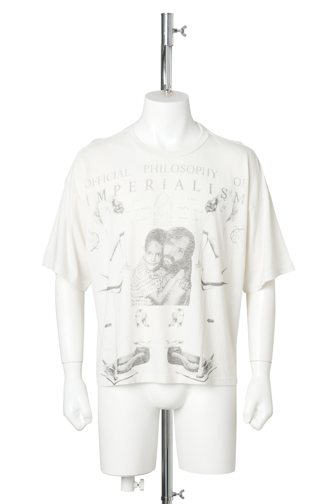 PHILOSOPHY OF IMPERIALISM T-SHIRT / FADED WHITE