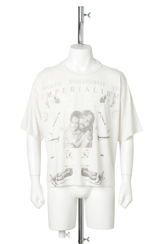 PHILOSOPHY OF IMPERIALISM T-SHIRT / FADED WHITE