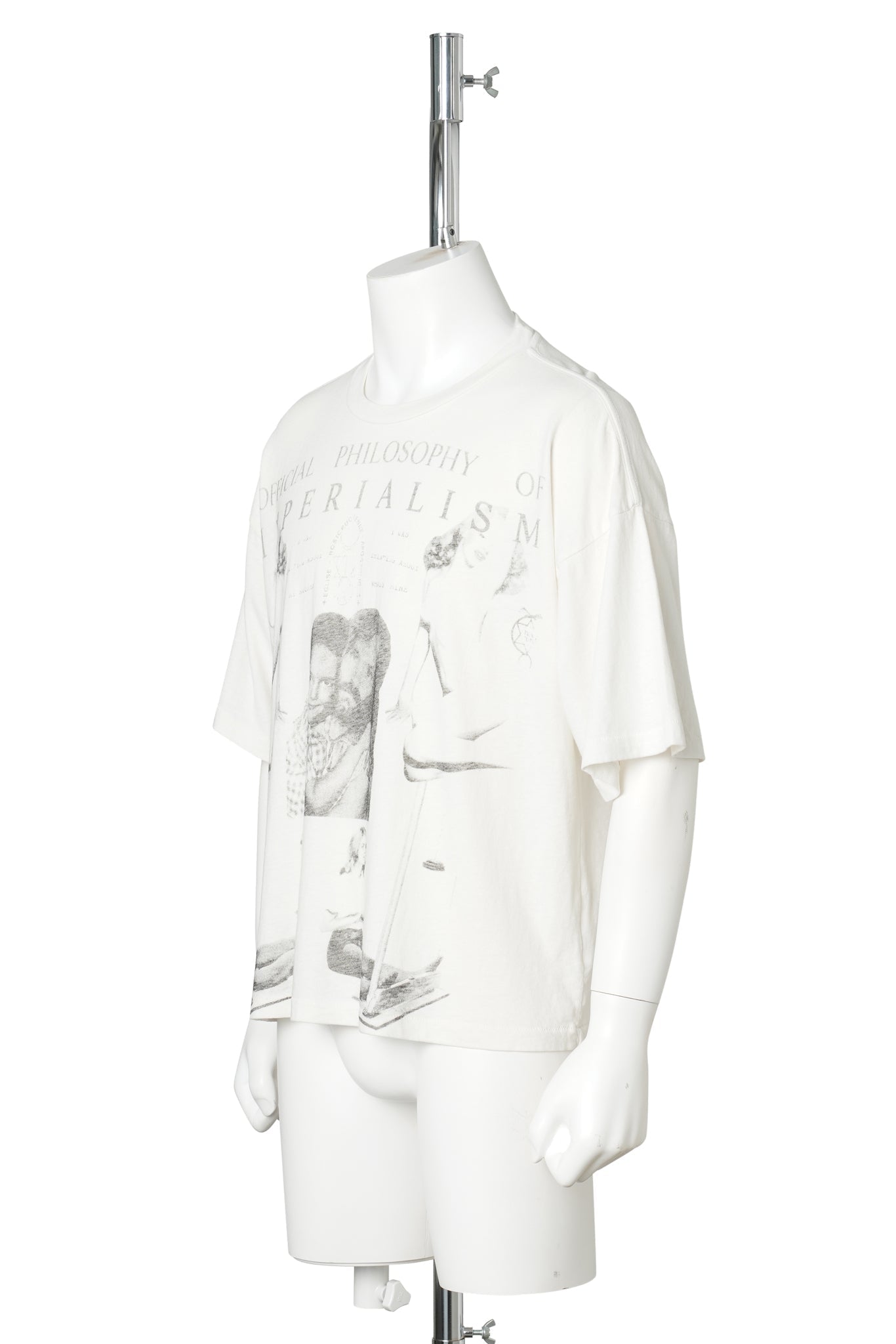 PHILOSOPHY OF IMPERIALISM T-SHIRT / FADED WHITE