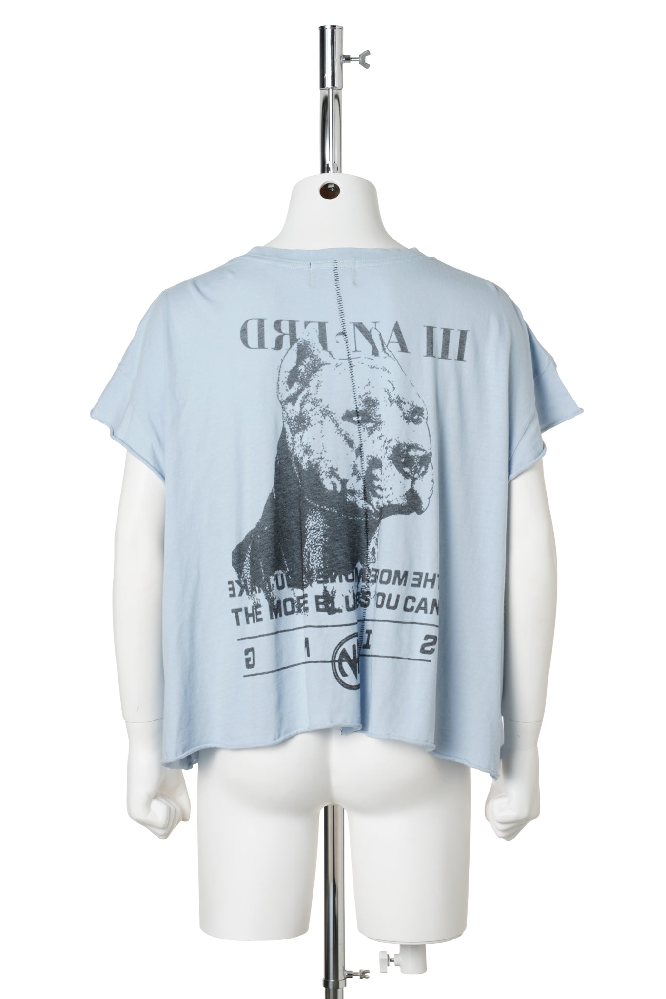 NA PITBULL CUT-OFF T-SHIRT / LIGHT BLUE