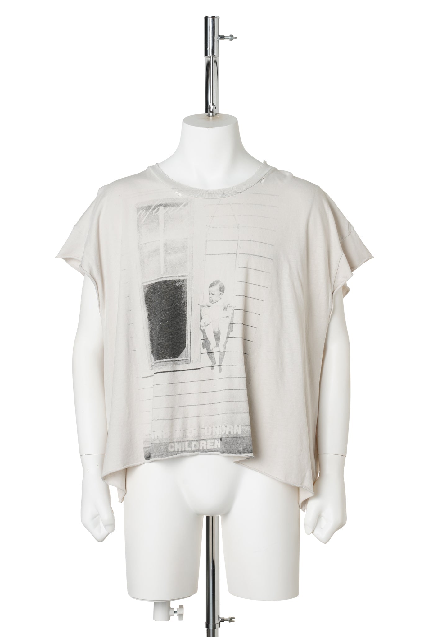 GARDEN OF UNBORN CHILDREN CUT-OFF T-SHIRT / DIRTY WHITE