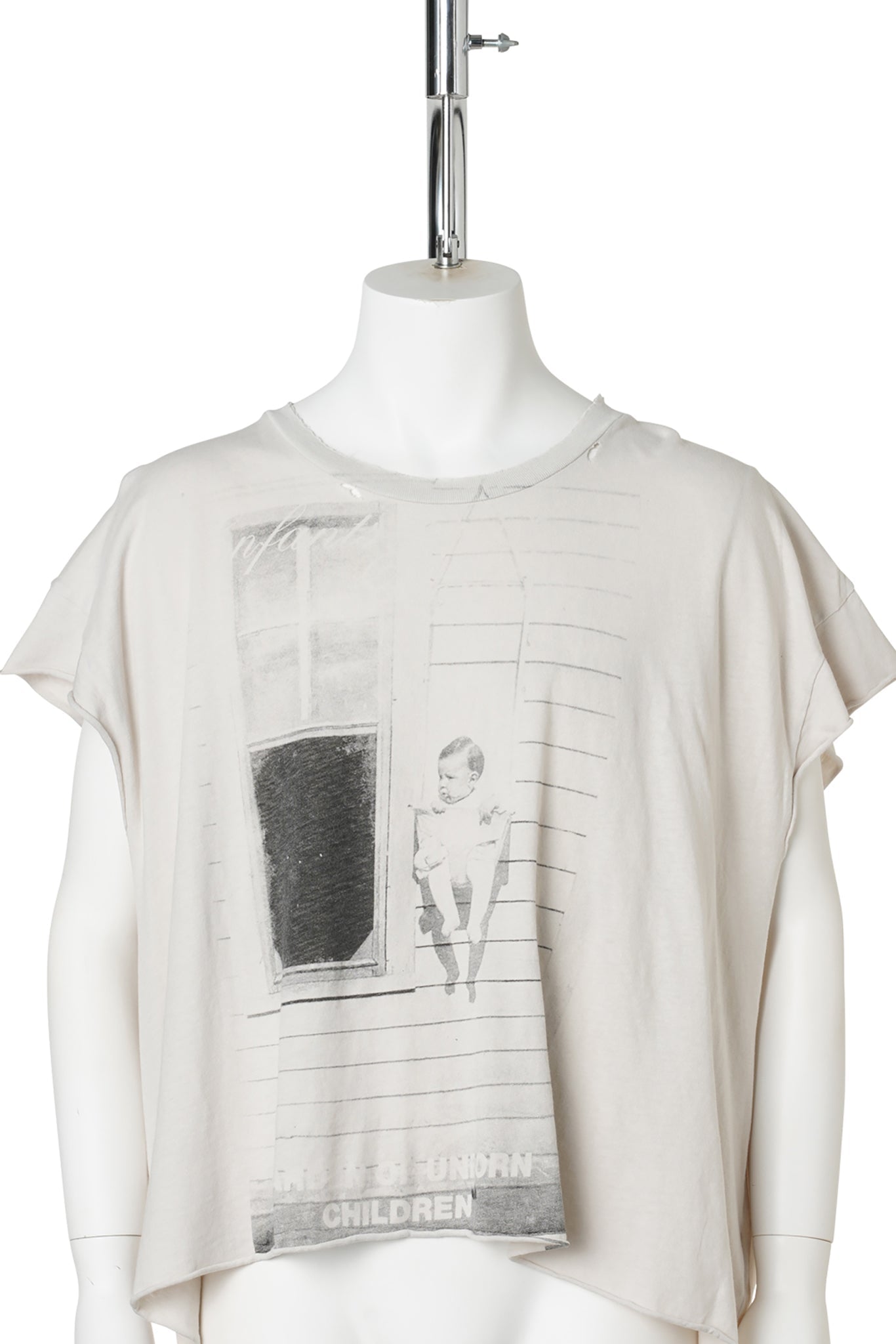 GARDEN OF UNBORN CHILDREN CUT-OFF T-SHIRT / DIRTY WHITE