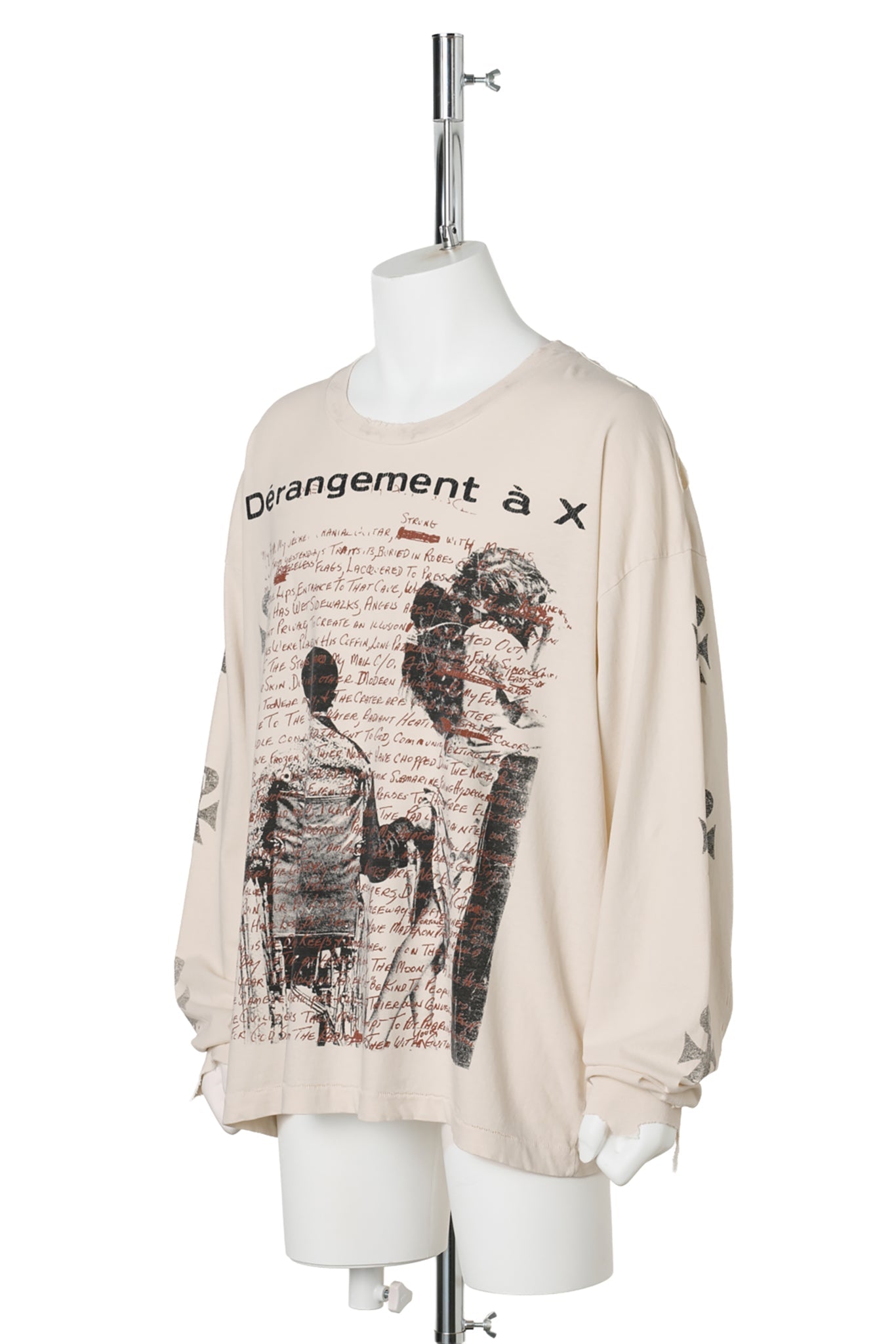DÉRANGEMENT À X LS T-SHIRT / FADED WHITE