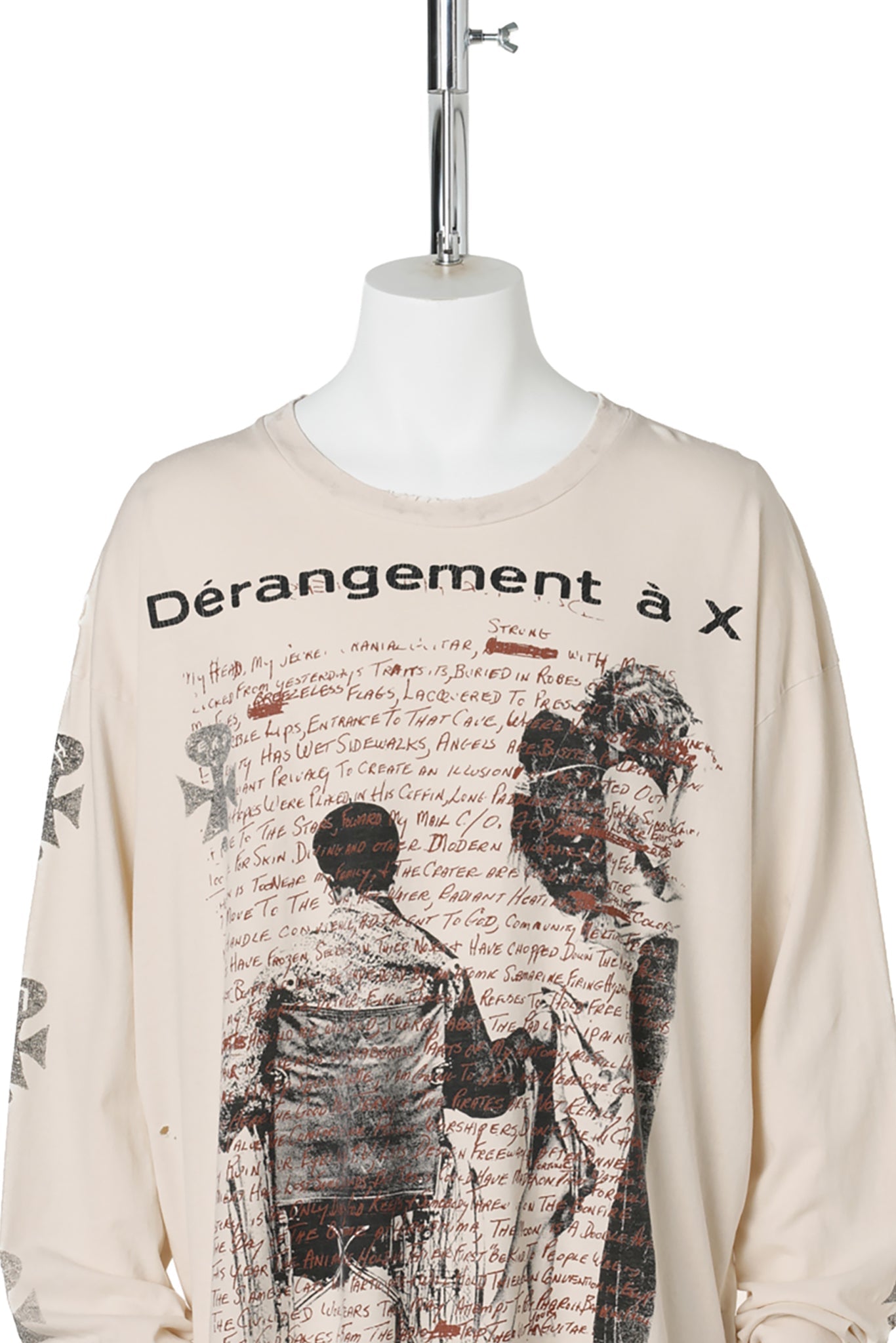 DÉRANGEMENT À X LS T-SHIRT / FADED WHITE
