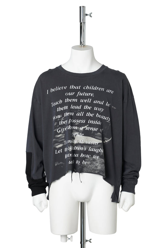 THE GREATEST LOVE OF ALL LS T-SHIRT THRASHED / BLACK